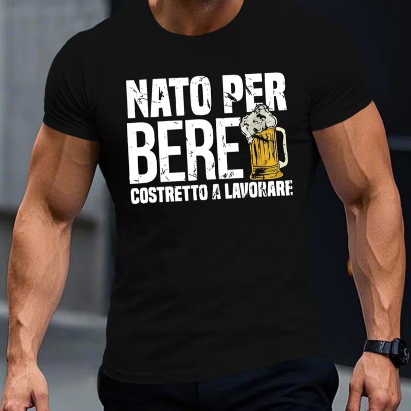TEMU Maglietta Divertente con Italiana - T-Shirt Casual per Degustazioni di Birra e Feste a Tema