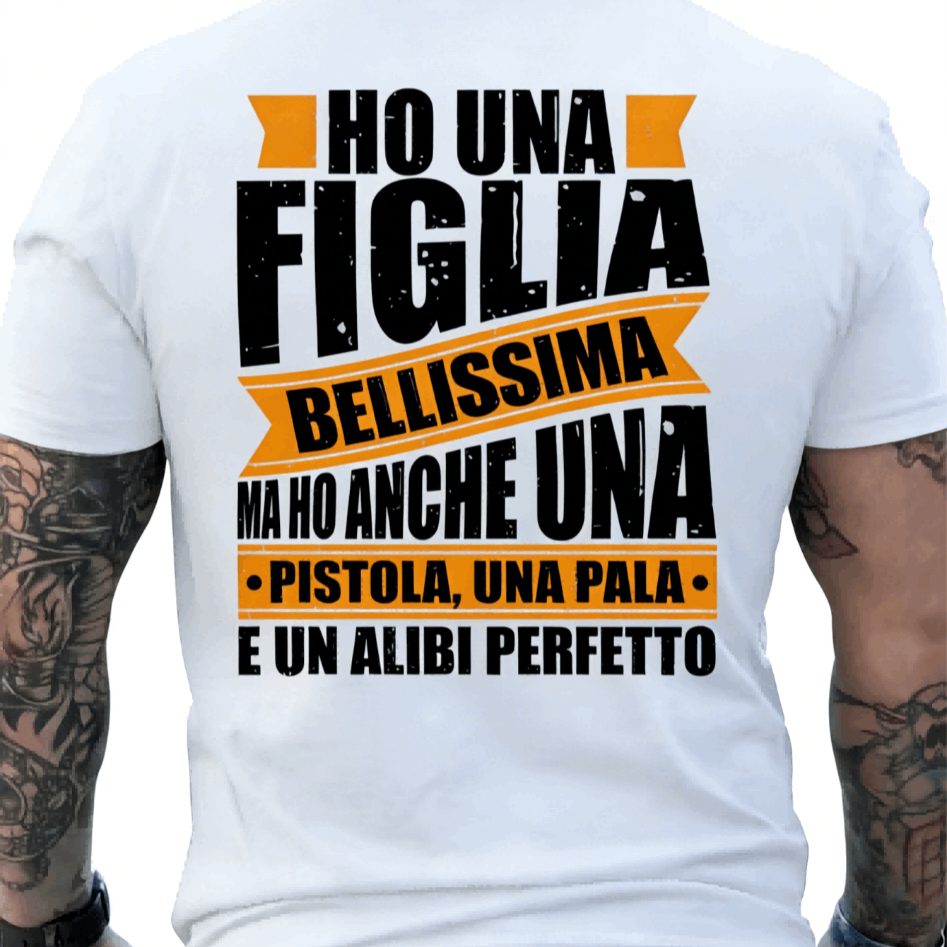 TEMU Maglietta regalo pap� - "Ho una figlia bellissima" Maglietta con stampa sul retro - Maglietta con testo - Maglietta a maniche corte regolare per