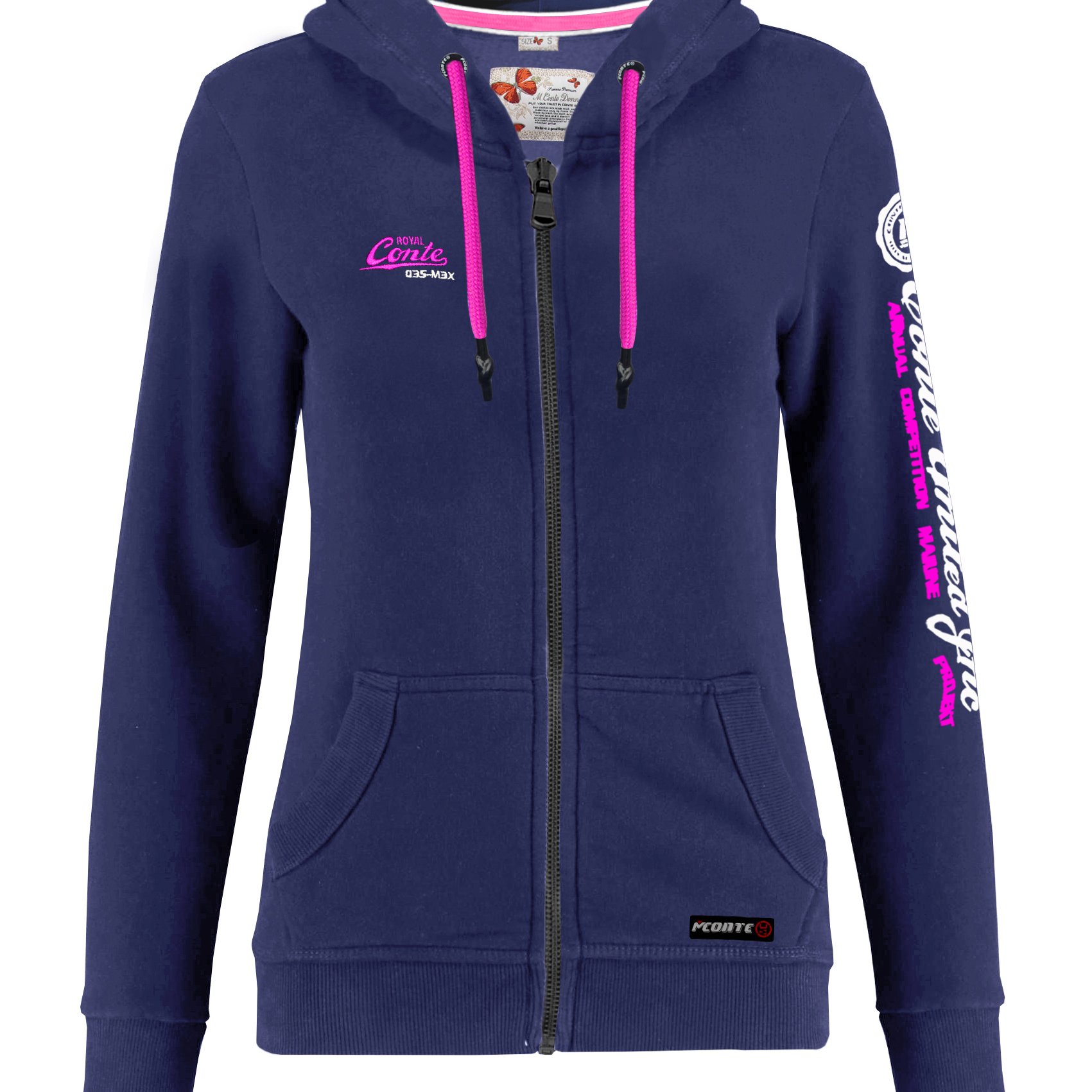 M. Rachel Women's Hoodie Sweater Sweat Shirt Jacket Xl White Black Pink With Hood