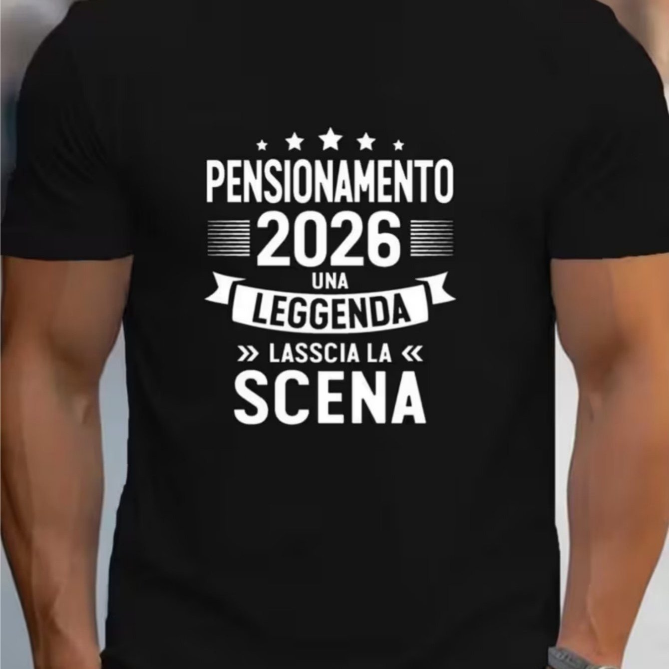 TEMU T-shirt da umoristica italiana per pensionamento 2026 - Design con e slogan divertente in , maglietta casual adatta per uscite estive, formali,