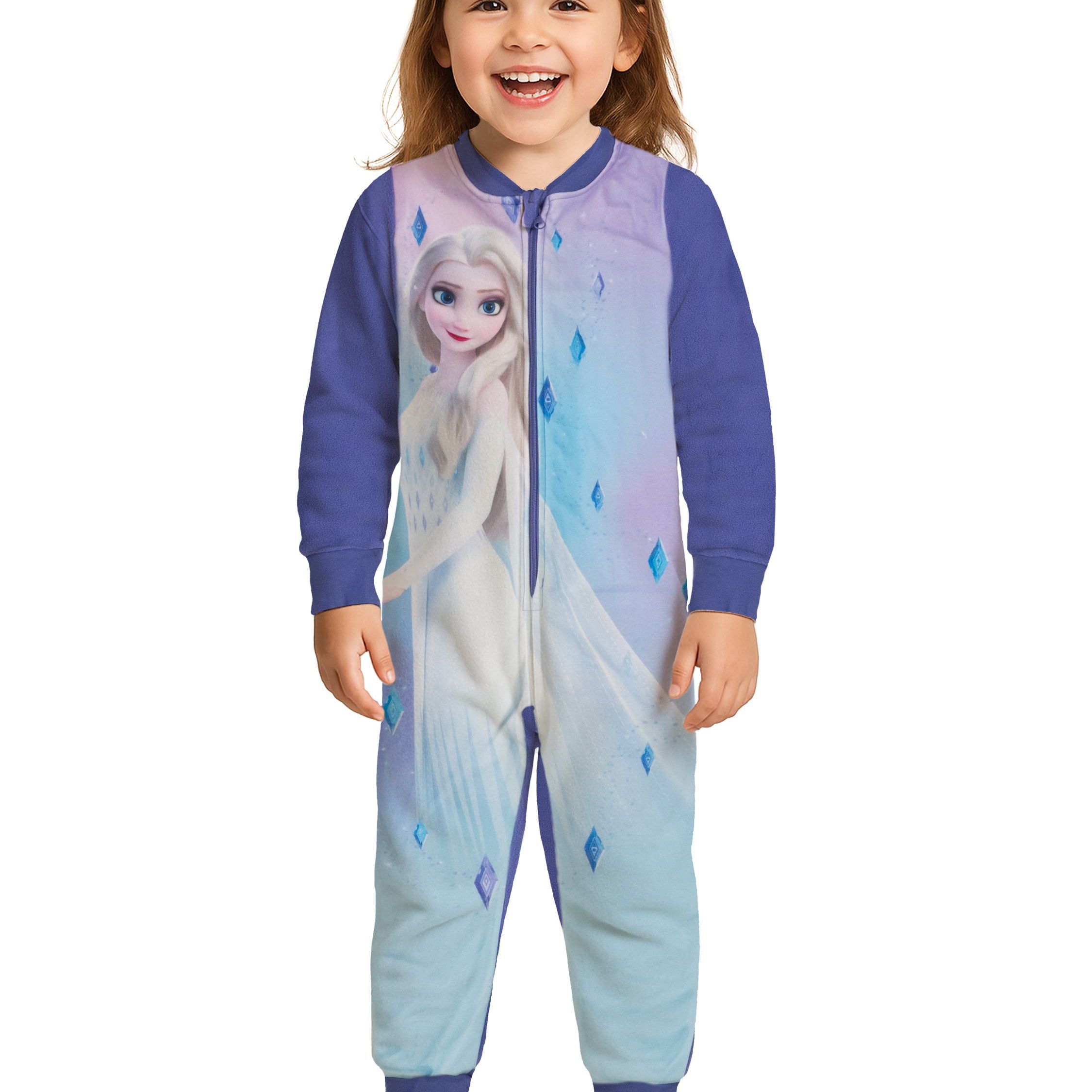 Image of Frozen Jumpsuit For Girls - Frozen Romper Kids Pajamas Sleepwear Purple