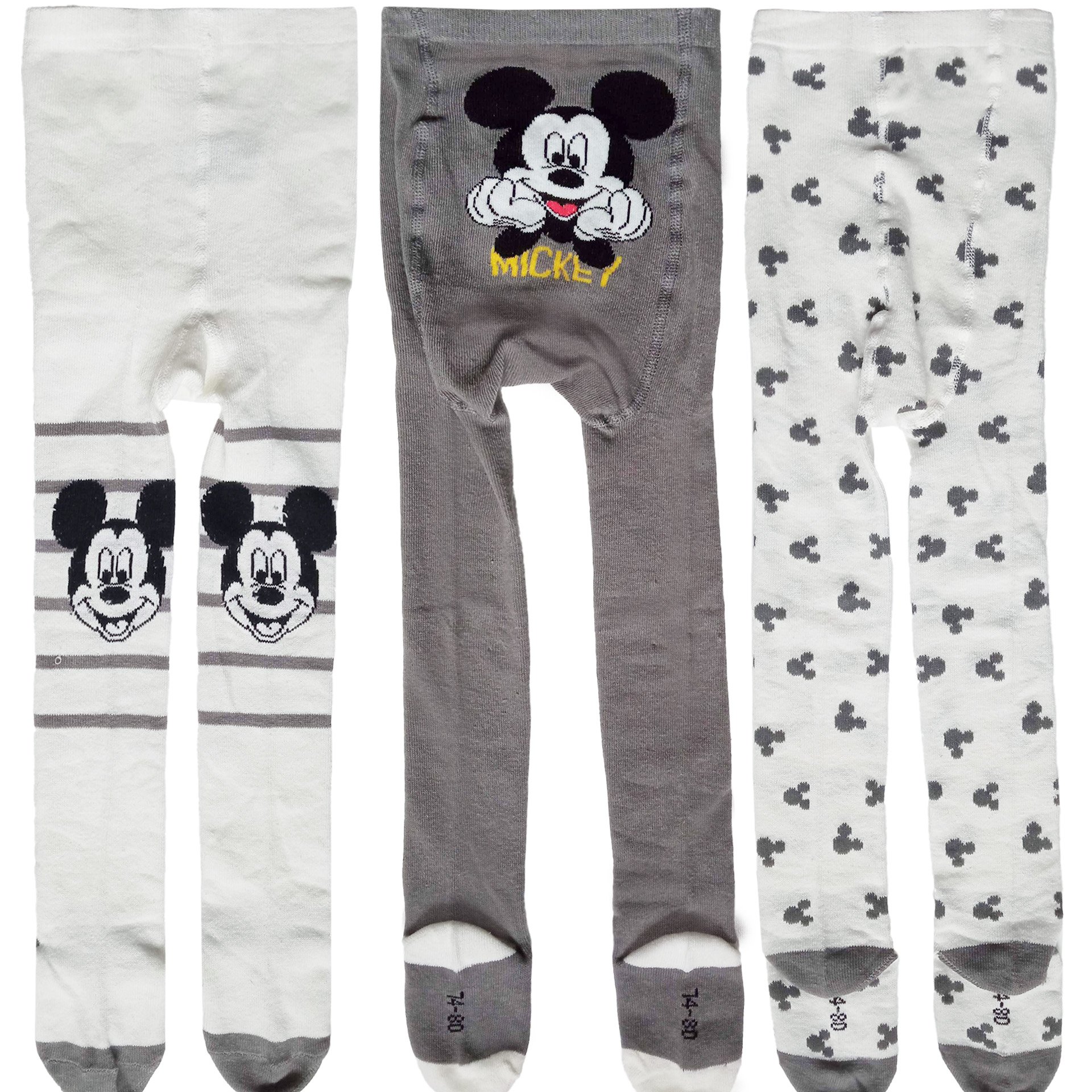 Mouse Baby Tights For Boys And Girls - Baby Tights Baby Clothing Grey White (3-pack)
