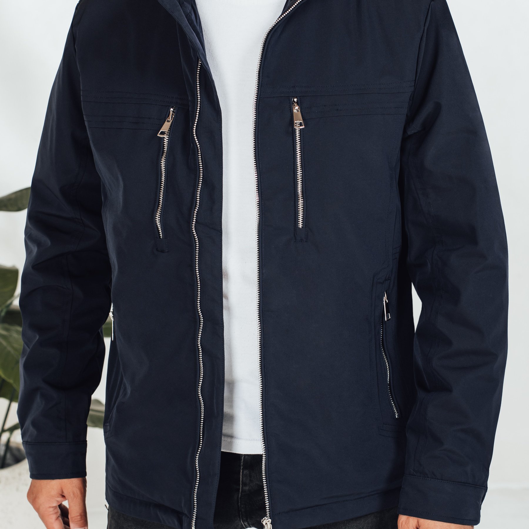 Men's Jacket With Light Padding And Quilted Lining, Everyday Jacket With Zipper And Multiple Pockets, Comfortable Men's Jacket For Spring And Fall, , Perfect For Daily Wear And Work