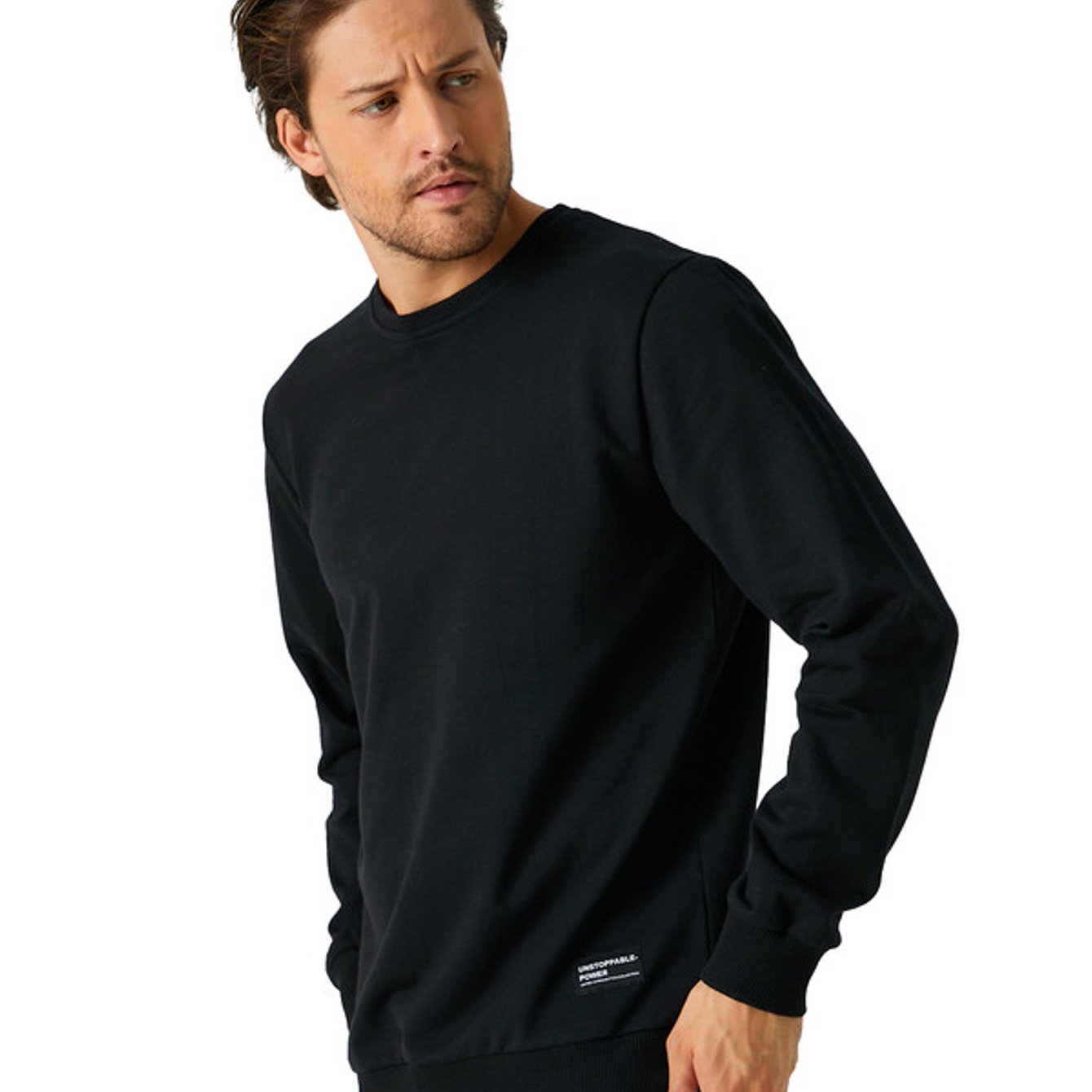 Image of Men's Sweatshirt Classic Pullover Without Hood, Comfortable Basic Jumper For Everyday & Leisure