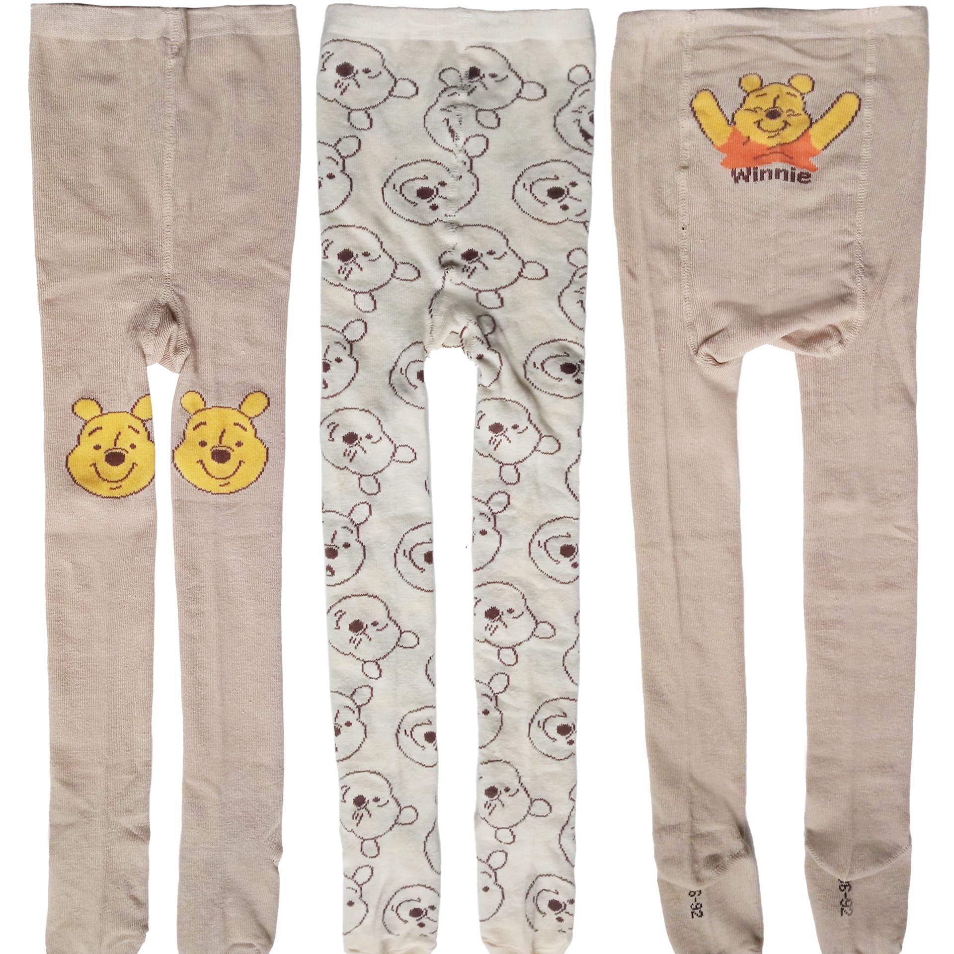 Winnie Pooh Baby Socks For Boys And Girls - Baby Socks Baby Clothing Beige (3-pack)