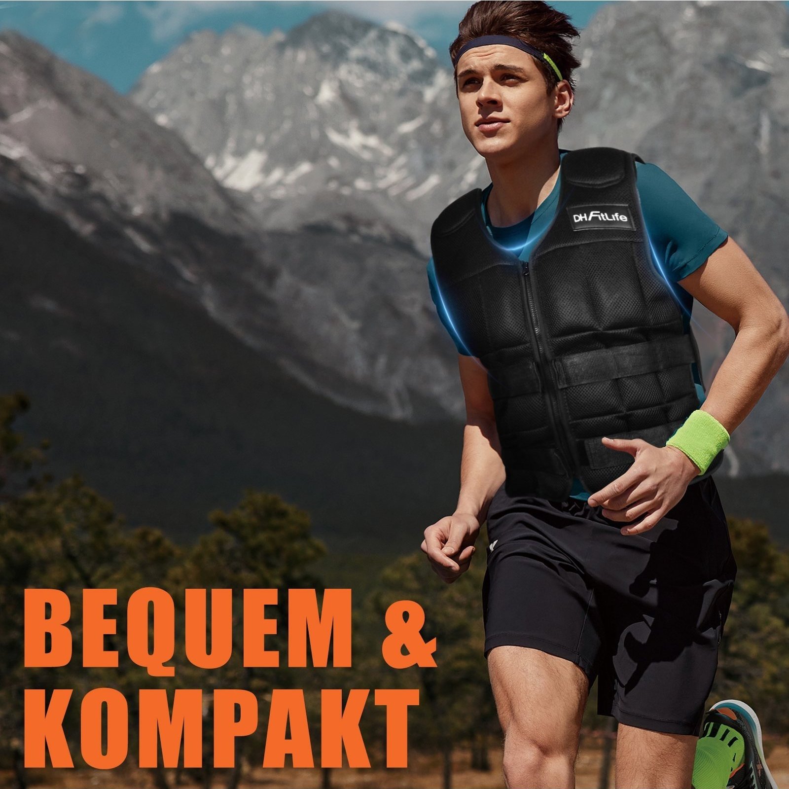 E-shop DH FitLife Verstellbare Gewichtsweste 30KG zum Muskelaufbau u. Krafttraining | Weighted Vest | Laufweste Damen Herren | Fitness Trainingsweste