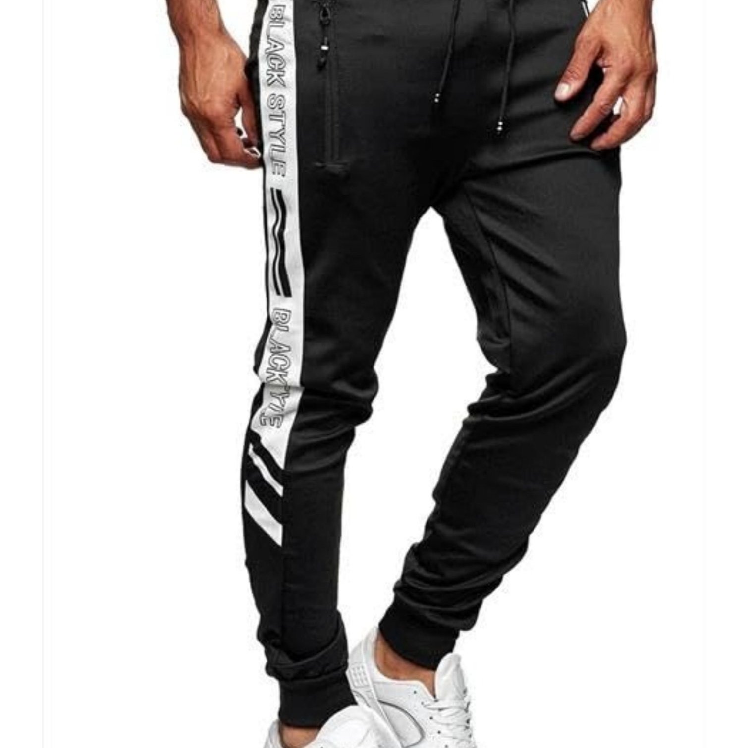 Image of -c Men's Jogging Pants, Sports Pants, Training Pants With Zippered Pocket And , Slim Fit, Casual Fitness Pants