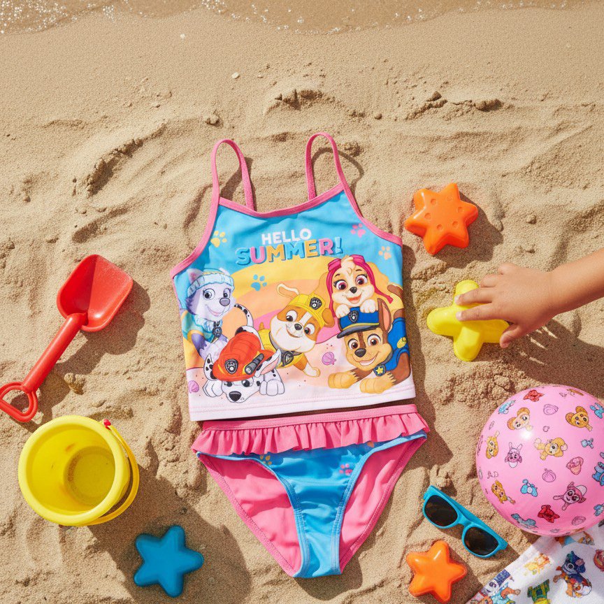 Swimsuit For Girls - Hello Summer Two-piece Kids Swimwear