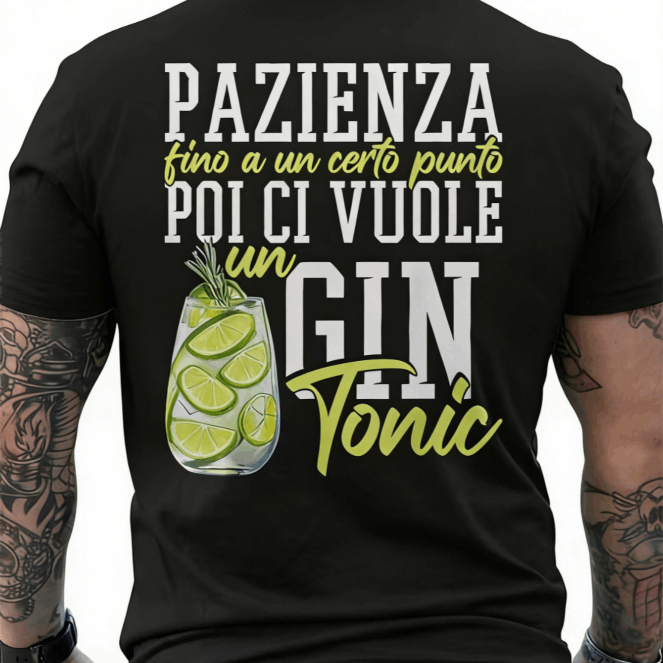 TEMU Maglietta divertente da con stampa divertente di cocktail Gin & Tonic | con design Gin Lover e verde, maniche corte, perfetta per feste, sociali