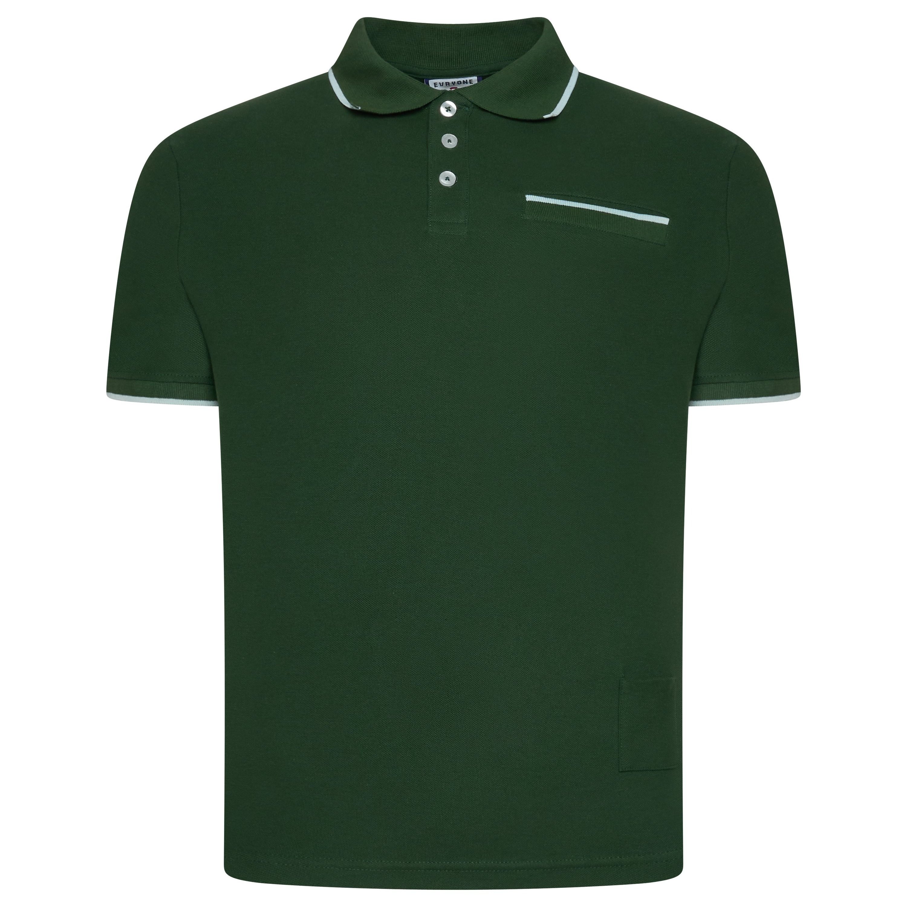 TEMU Mens Shirts Short Sleeve Regular Fit Plain Contrast Tipped Casual Top
