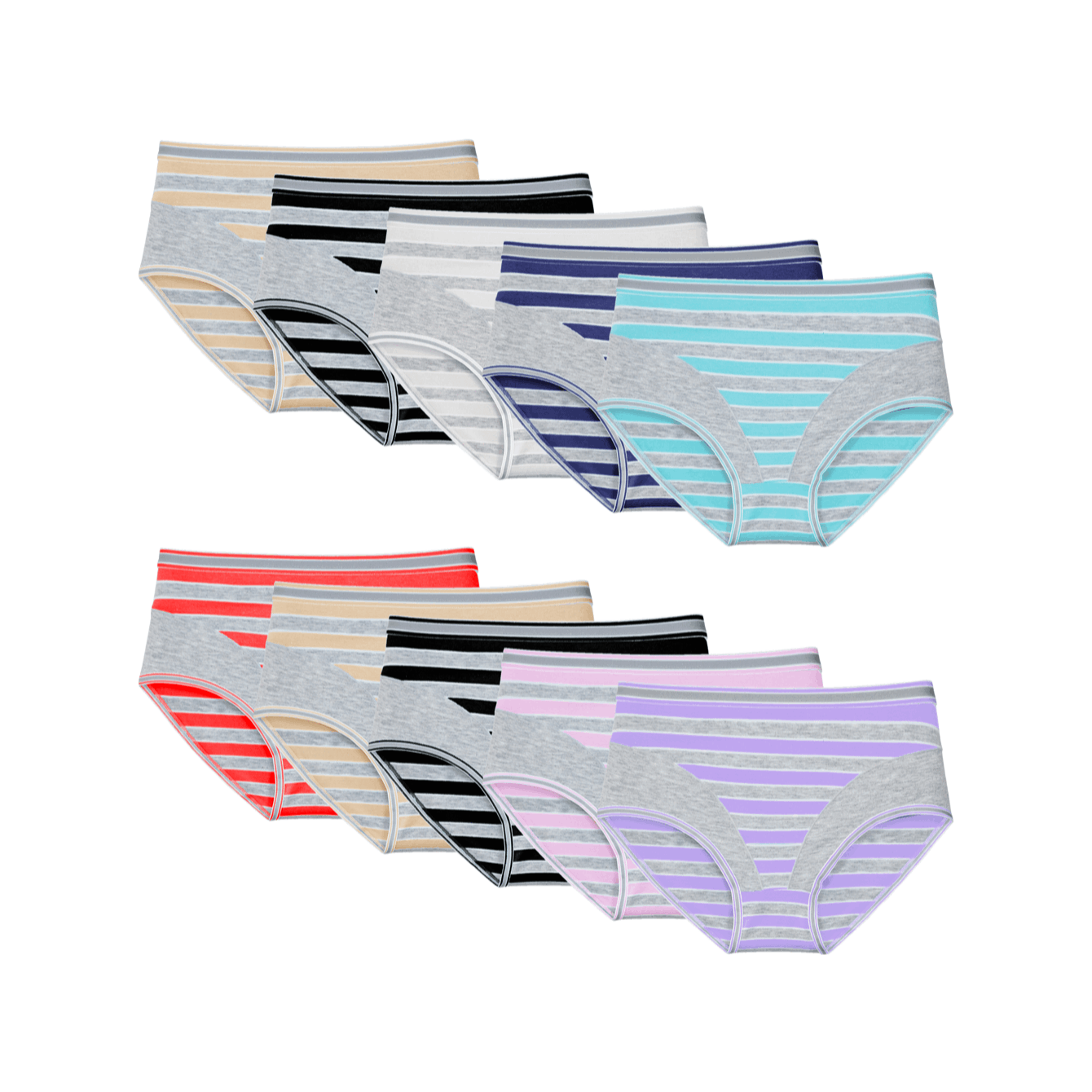 Image of 5 Pack Men's Slip Briefsstriped Strif-032