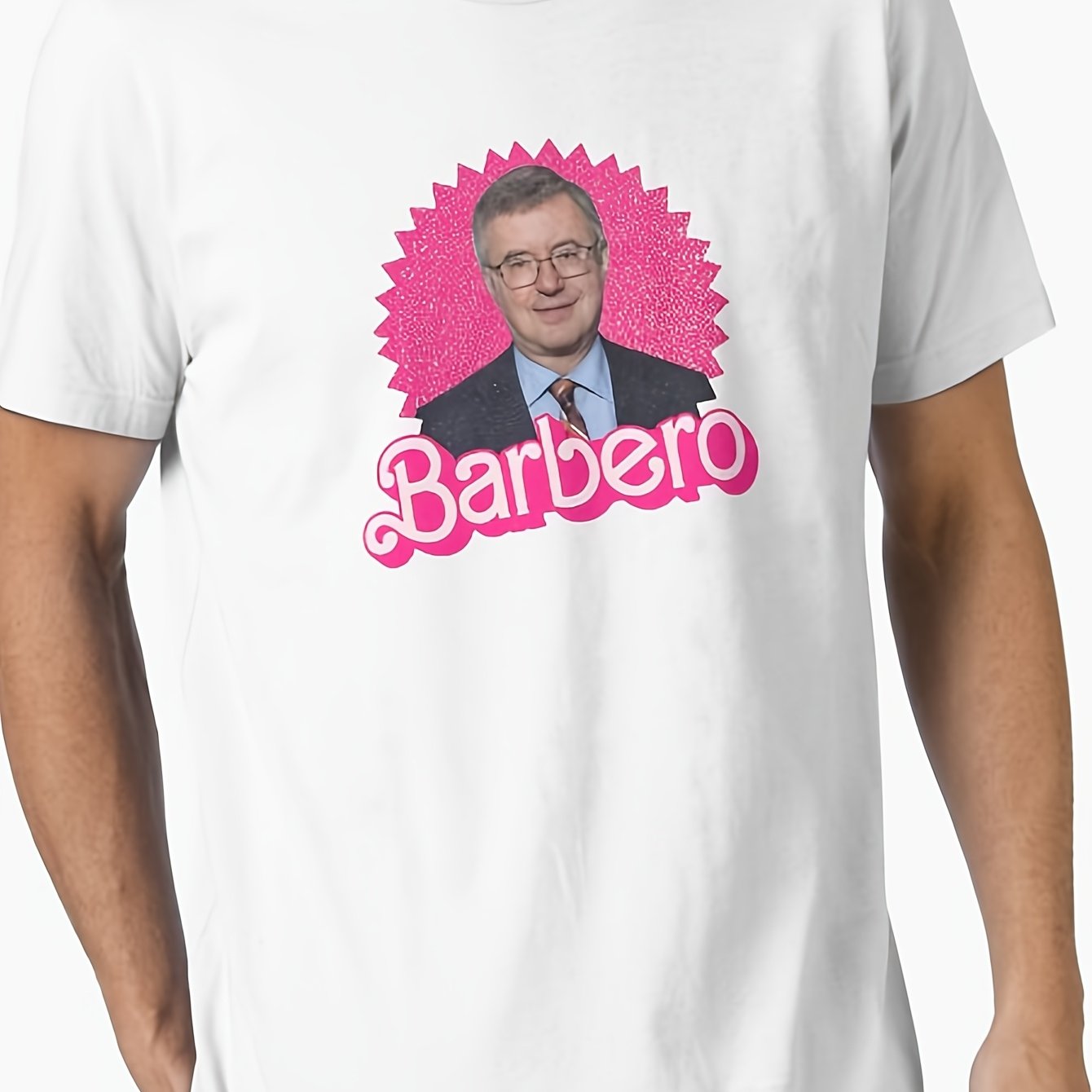 TEMU Maglietta Alessandro Barber Branding - con Stampa Palo da Rosa , Maniche Corte Traspirante, T-Shirt Casual per Uniformi da , Abbigliamento da