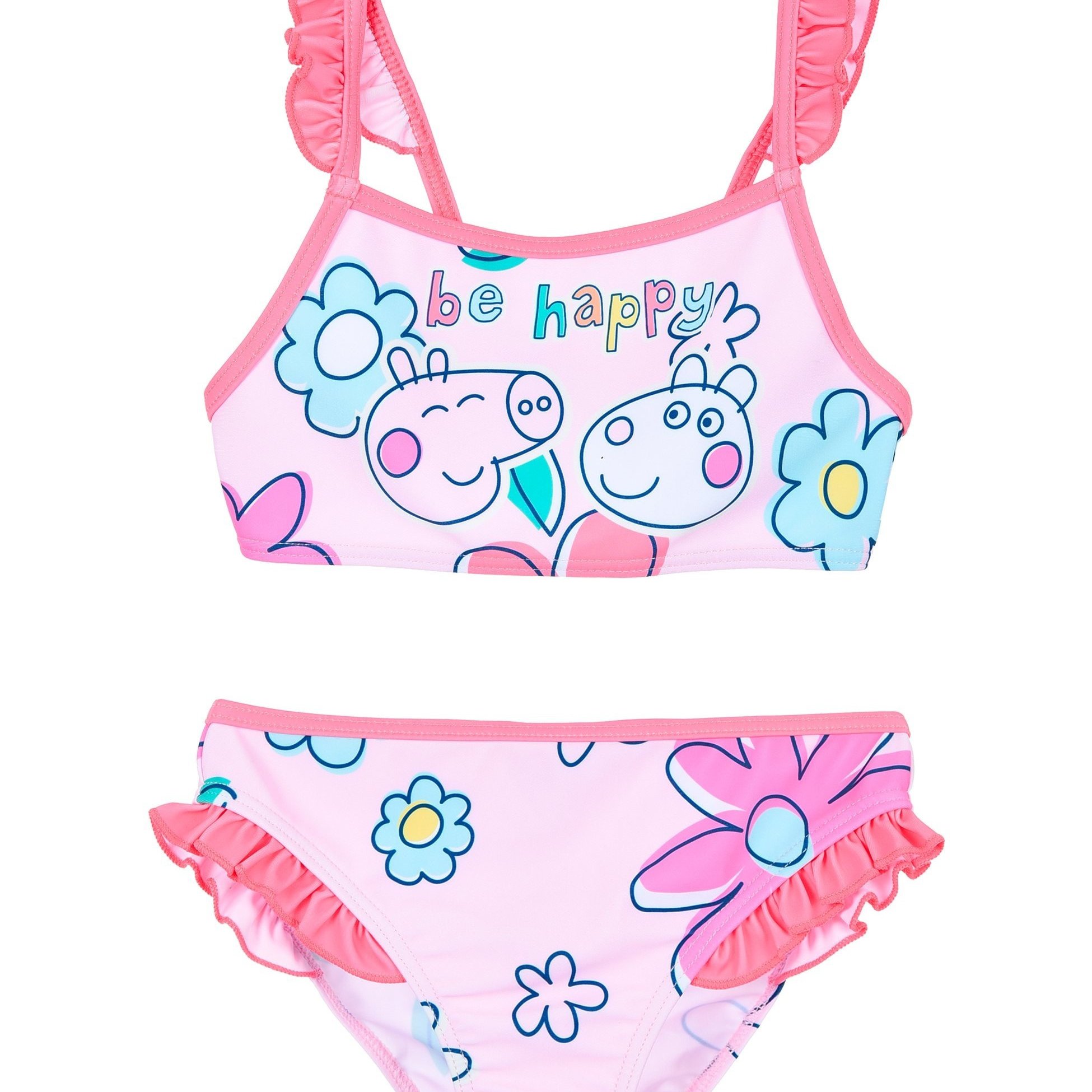 Image of Peppa Pig | Small Gifts For Kids | Swimwear | Two-piece | Vacation Must-haves | Swimming | Swimsuit | Outdoor Toys (de/nl/se/pl, , 116, Regular, Pink)