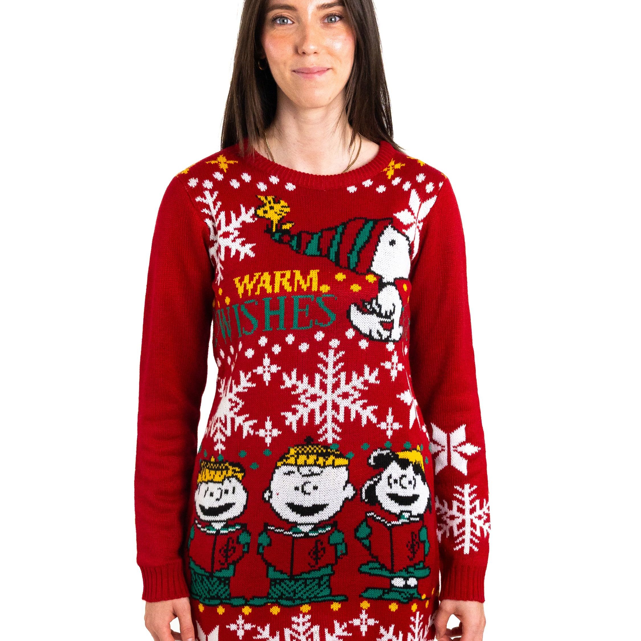 Image of The Snoopy Knitted Dress For Women - Winter