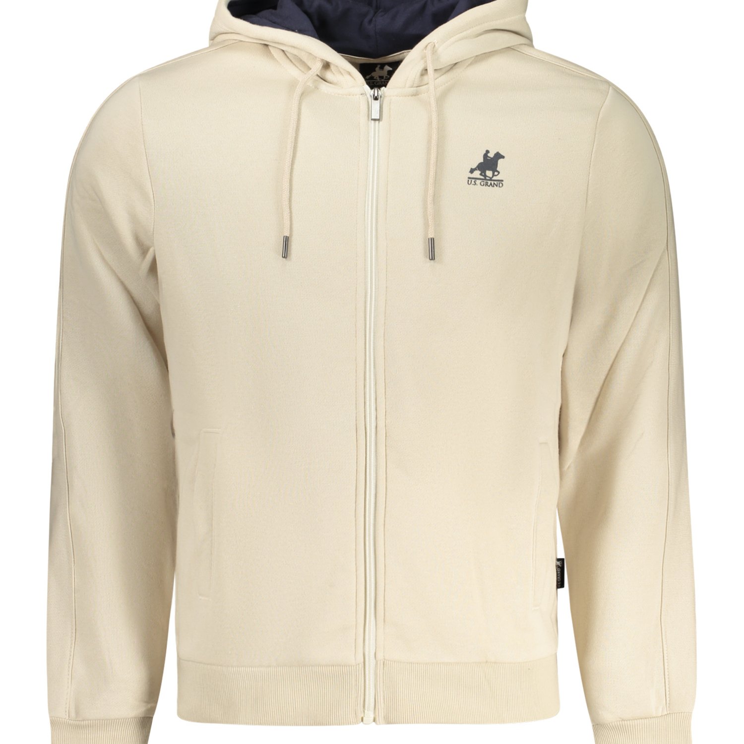 Image of Men's Beige Zip-up Sweatshirt