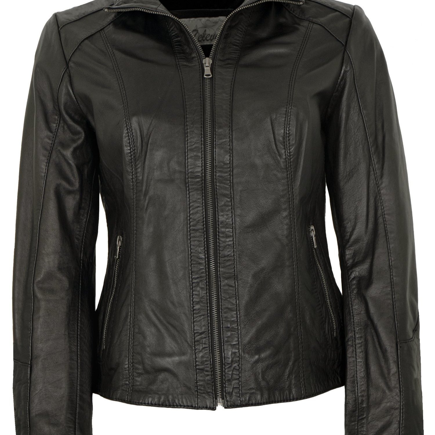 Men's Real Leather Jacket Lambskin Black