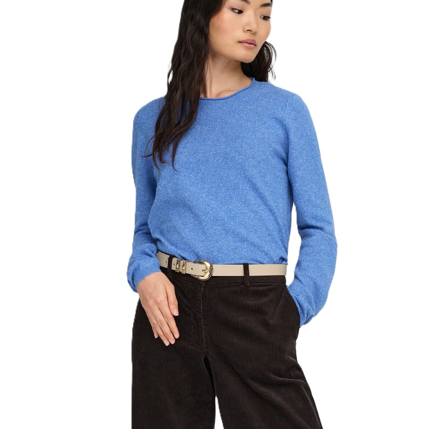 Image of Thin Sweater / Women's Blouse - Onlloyal Ls Neck Pullover Knt Nca 15368961 Ultramarine/