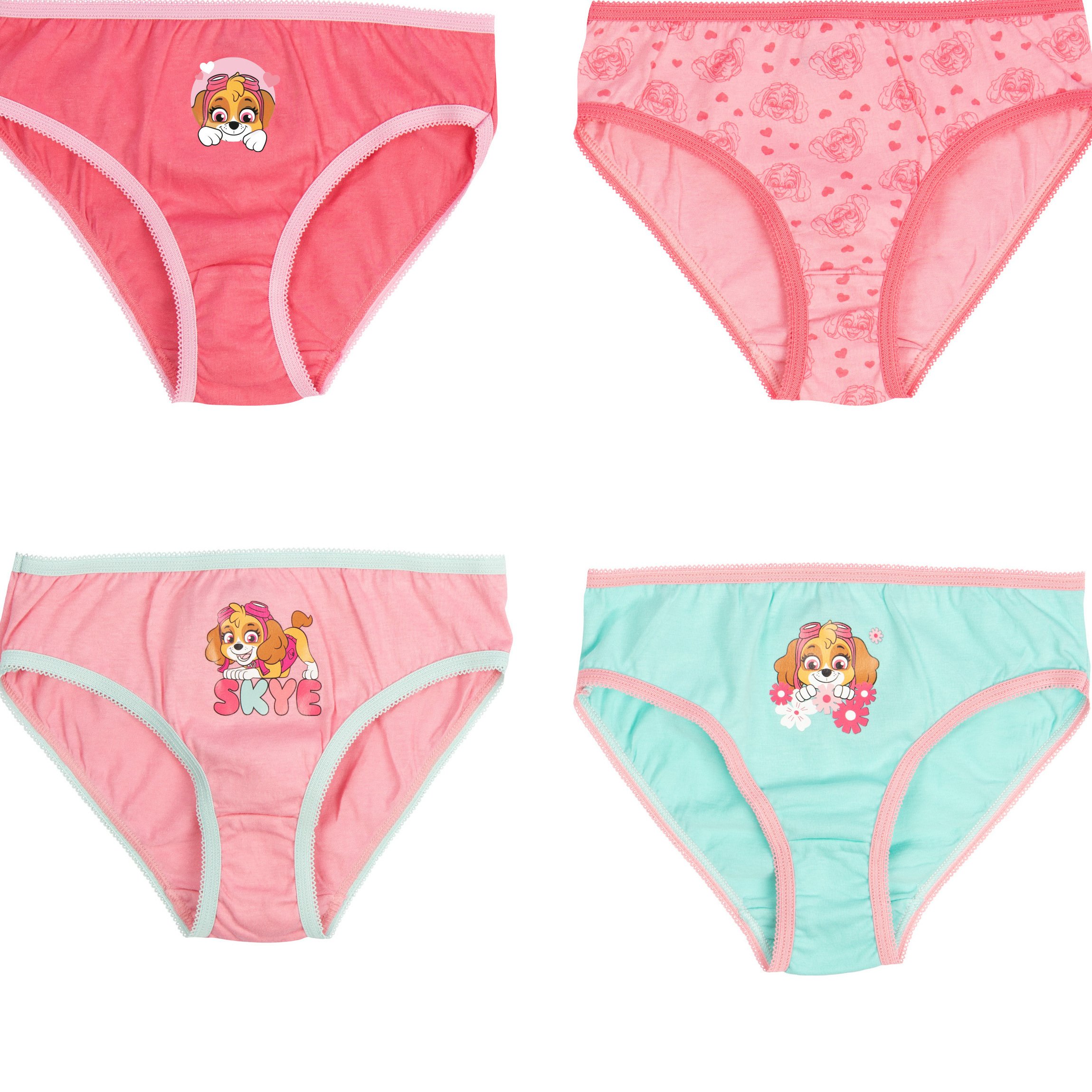- Girls' Underpants For Kids, Panty Slip, Multi-colored, Fun (4-pack)