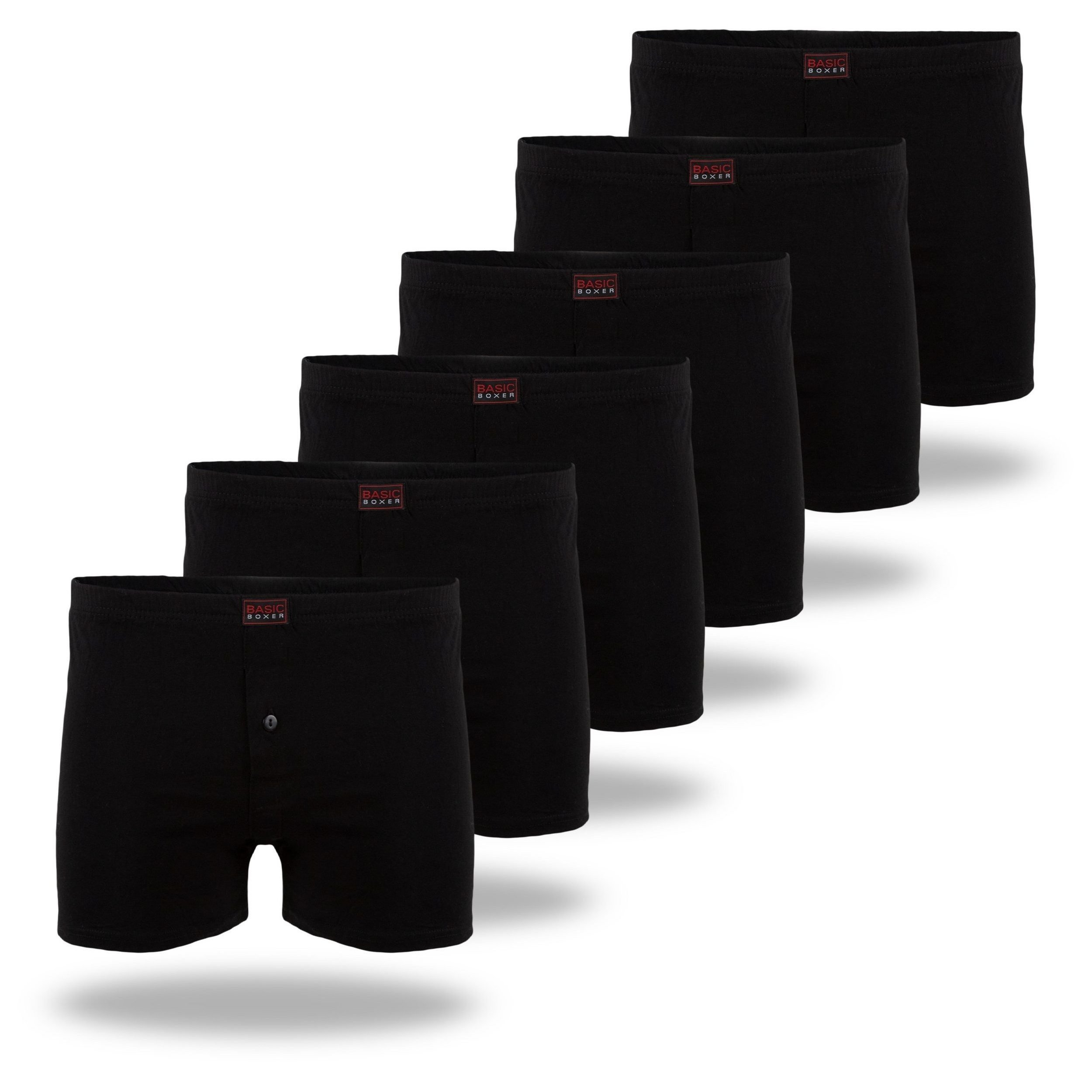 Image of Men's Boxer Shorts Underwear 6-pack Cotton Briefs Black