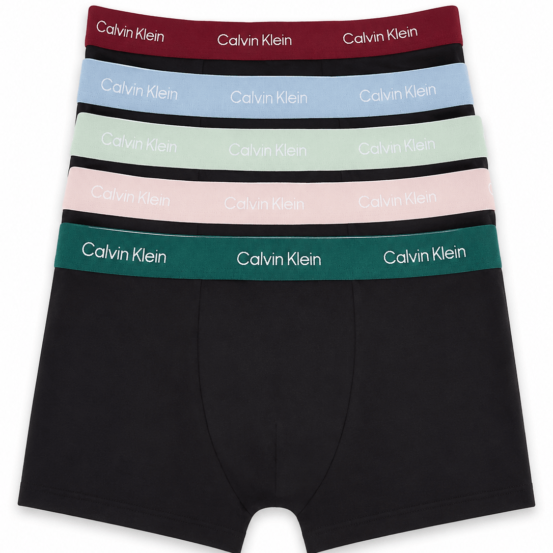 Calvin Klein Relaxed Fit Boxer Trunks 5-pack Black Sizes New