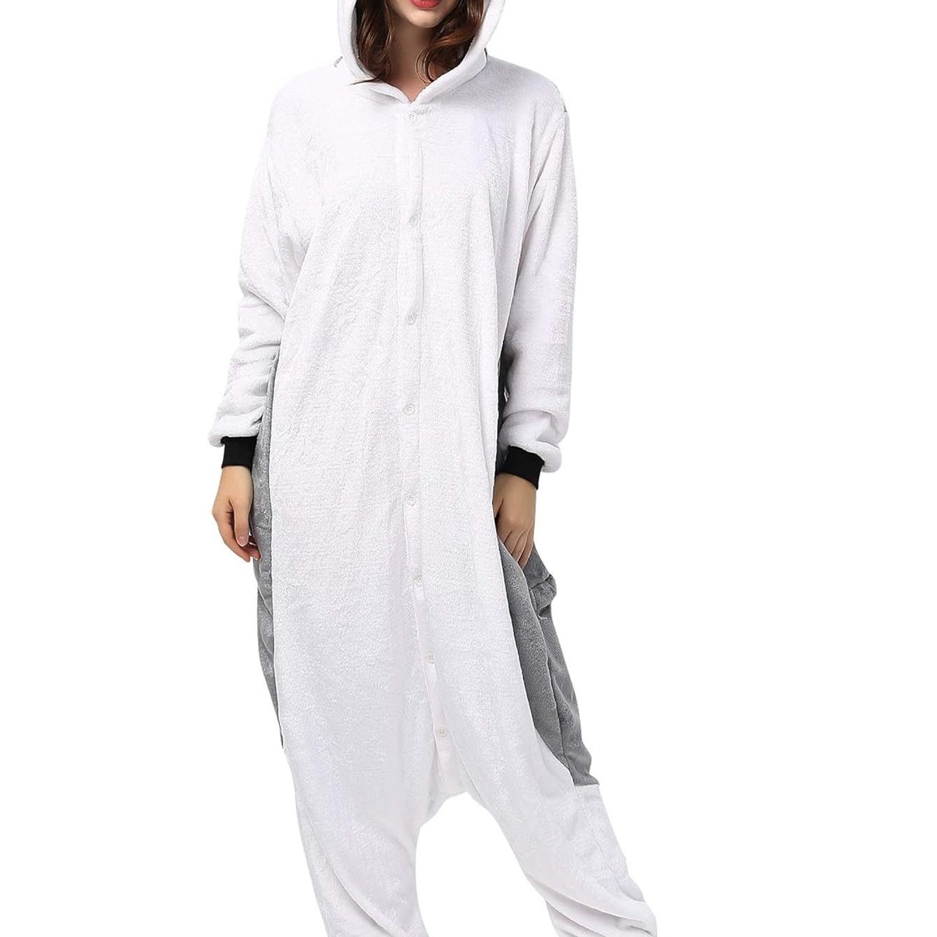 Hedgehog Grey-white Costume For Women, Men, Adults, Carnival, Mardi Gras, Halloween Onesie, Full-body Jumpsuit, , Carnival Costume, Mardi Gras Costume, Animal Costumes, Plush Costumes