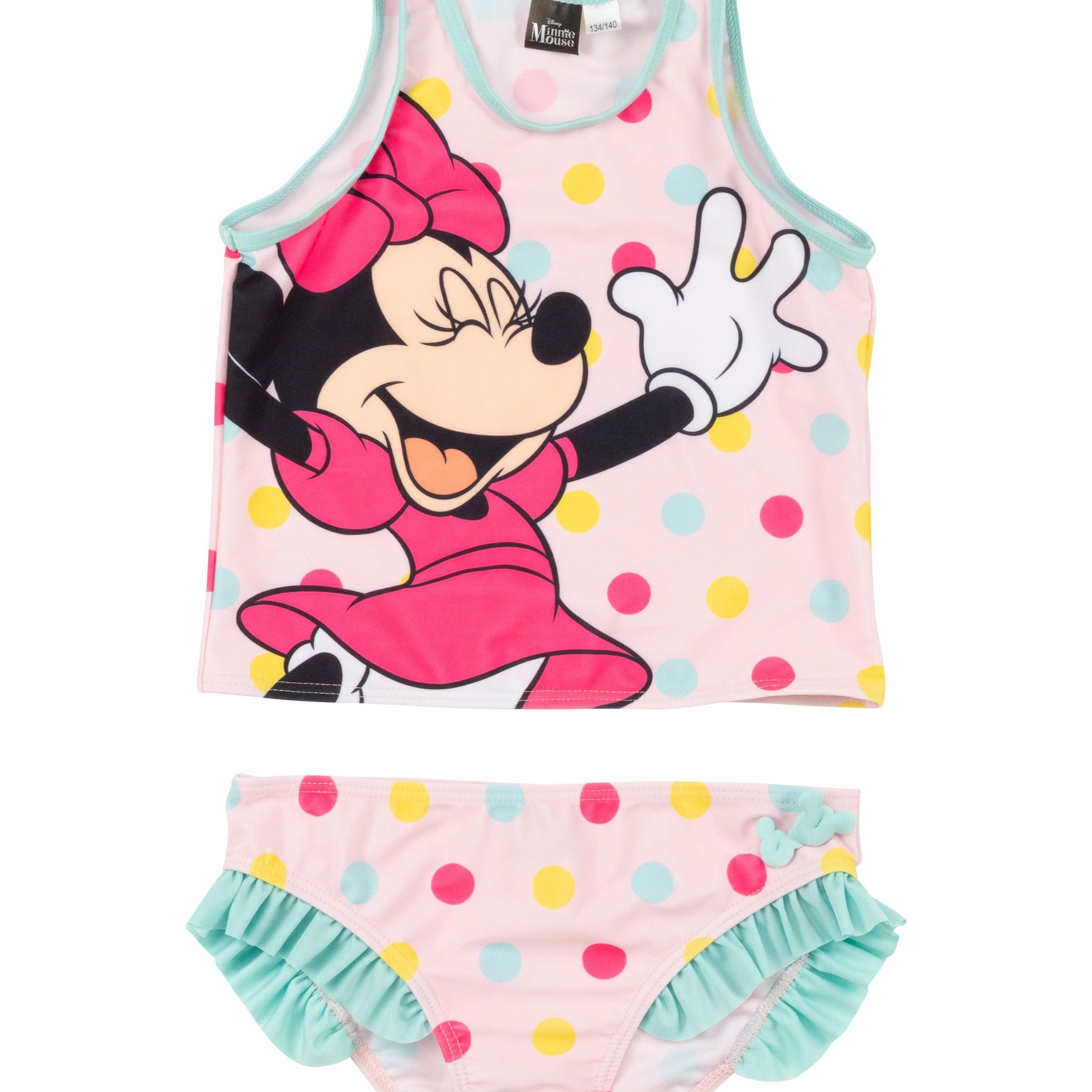 Image of Mouse Tankini Swimsuit For Girls - Children'-piece Swimwear Pink/turquoise