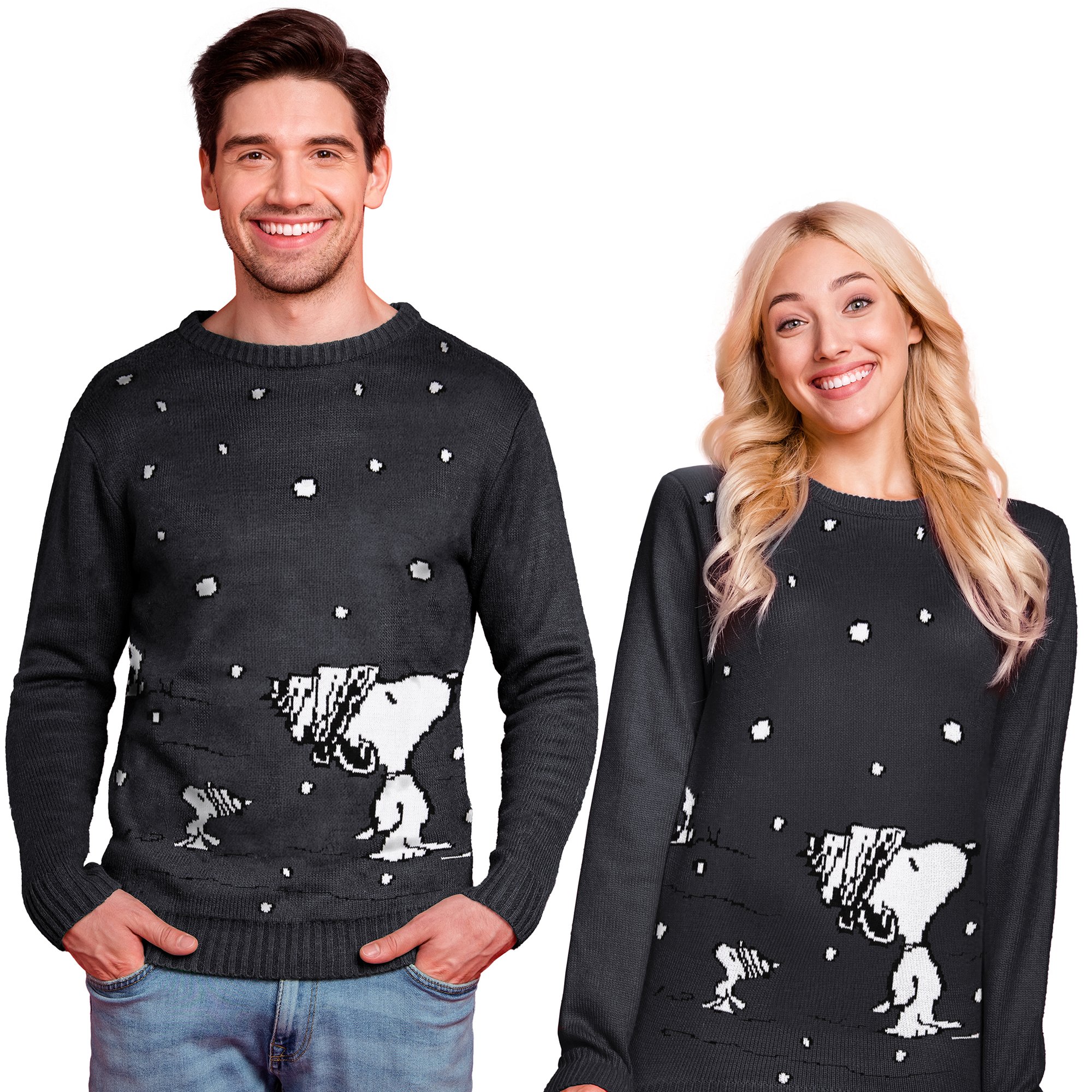 Image of The Winter Pullover Unisex - Winter Striped Pullover Sweatshirt Ugly Sweater For Men & Women Gray
