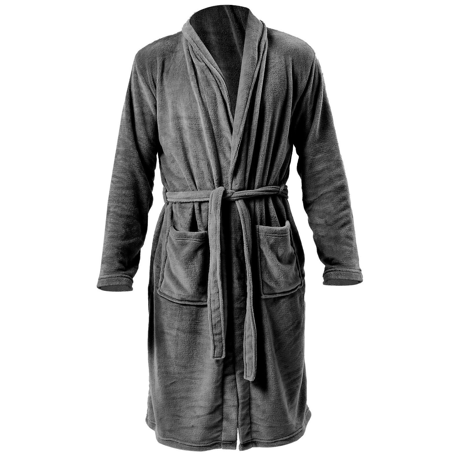 E-shop Unisex Bademantel aus Coral-Fleece – Damen & Herren Morgenmantel, weich & warm, Größen L & XL, pflegeleicht und schnell trocknend