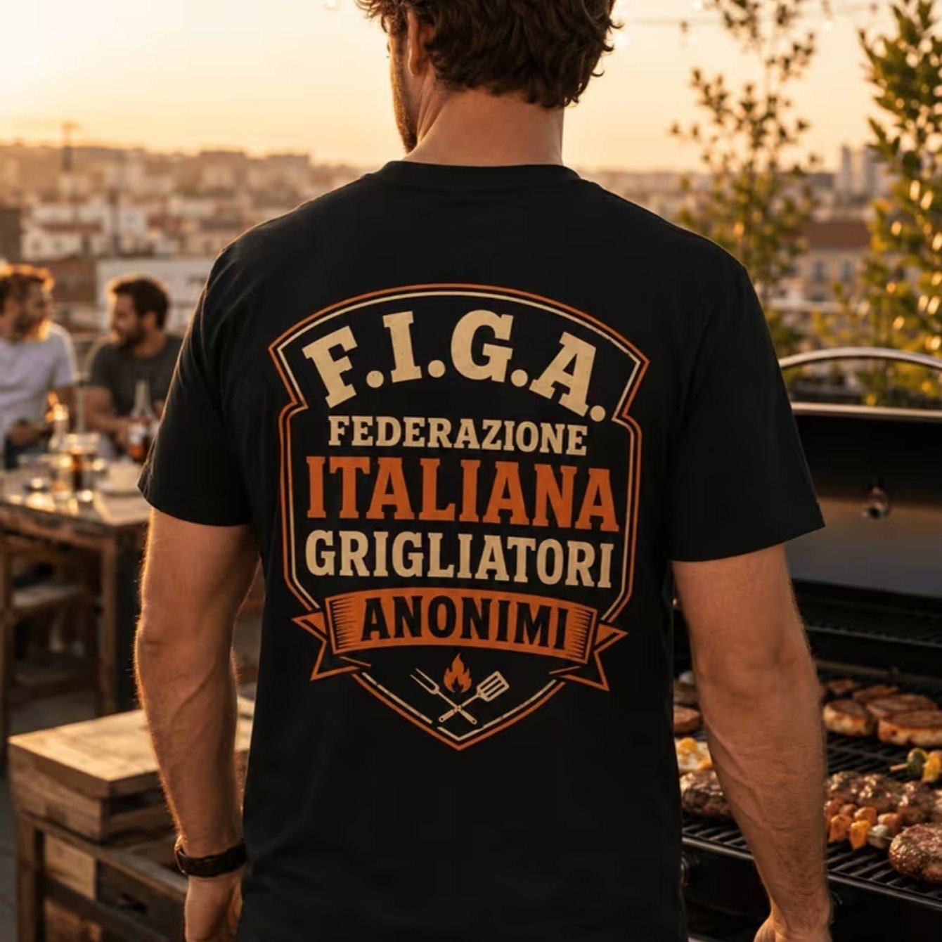 TEMU Maglietta T-Shirt , Stampa Vintage Barbecue, Idea Regalo Pap�, Maglia Casual Estate per Appassionati di , Festa Compleanno, Serate Giardino e