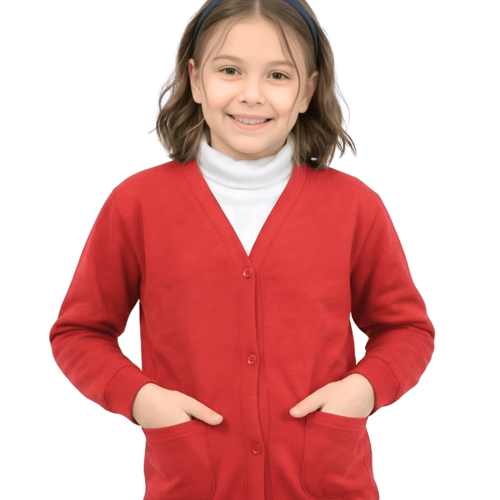 TEMU Gw Classy Outfit Girls Button Cardigan Kids School Cardigan Fleece Schoolwear Comfortable And Lightweight