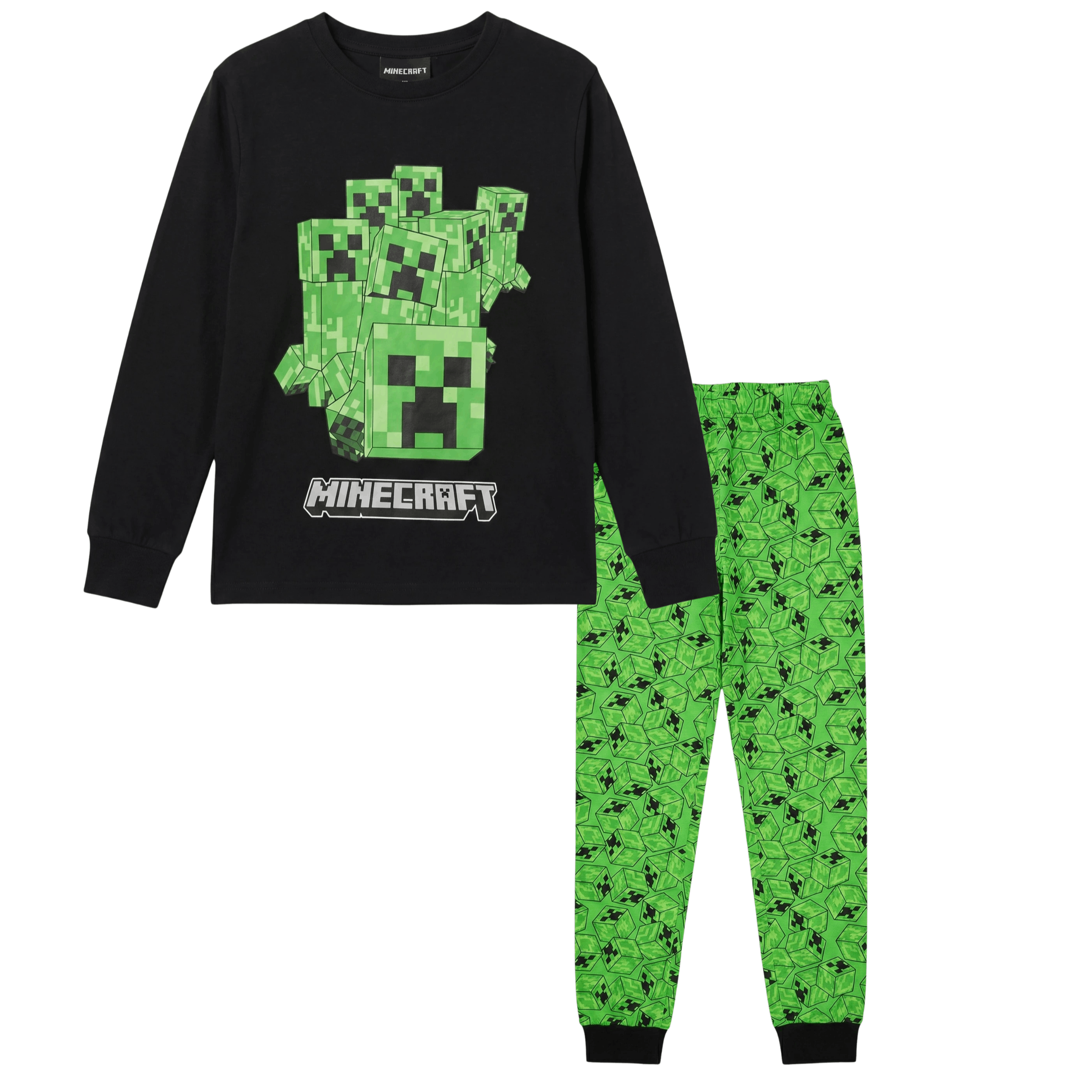 Creeper Boys' Long Sleeve Pajamas