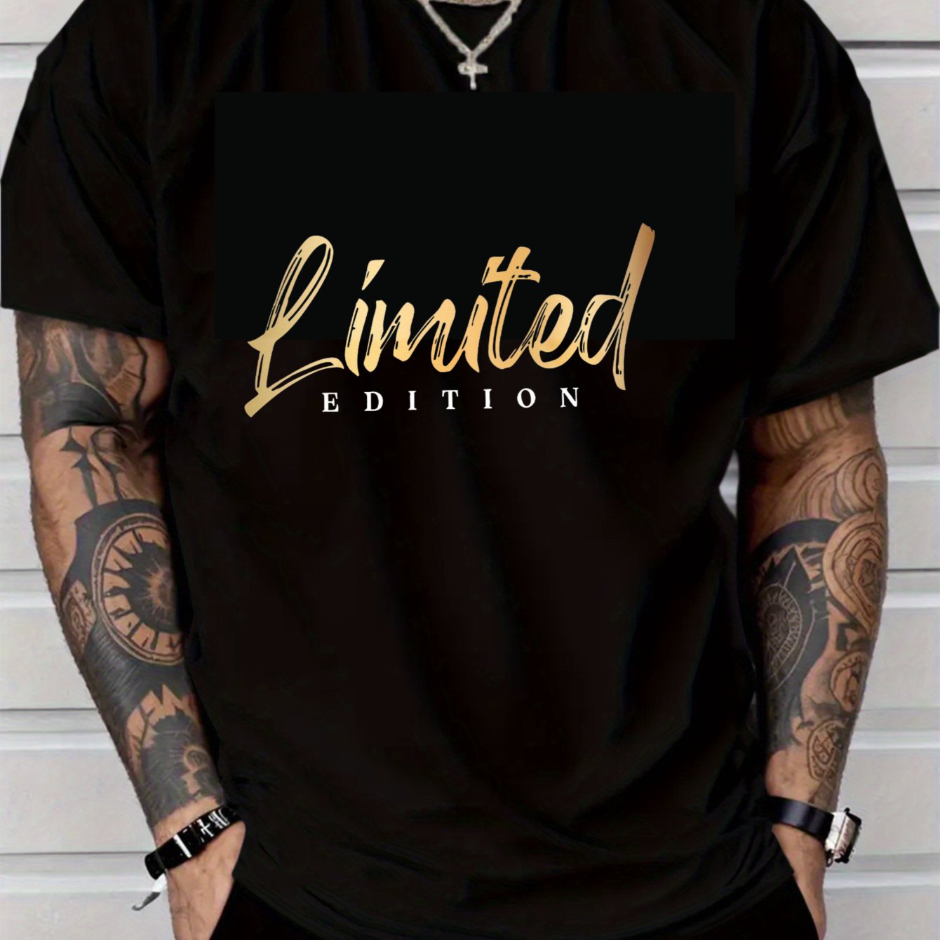 TEMU Camisetas para hombre Edición Dorada