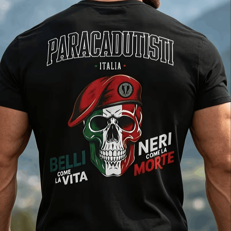 TEMU T-shirt da con stampa posteriore, folkloristica di paracadutista - Design di skydiving con e paracadute, abbigliamento per , t-shirt traspirante