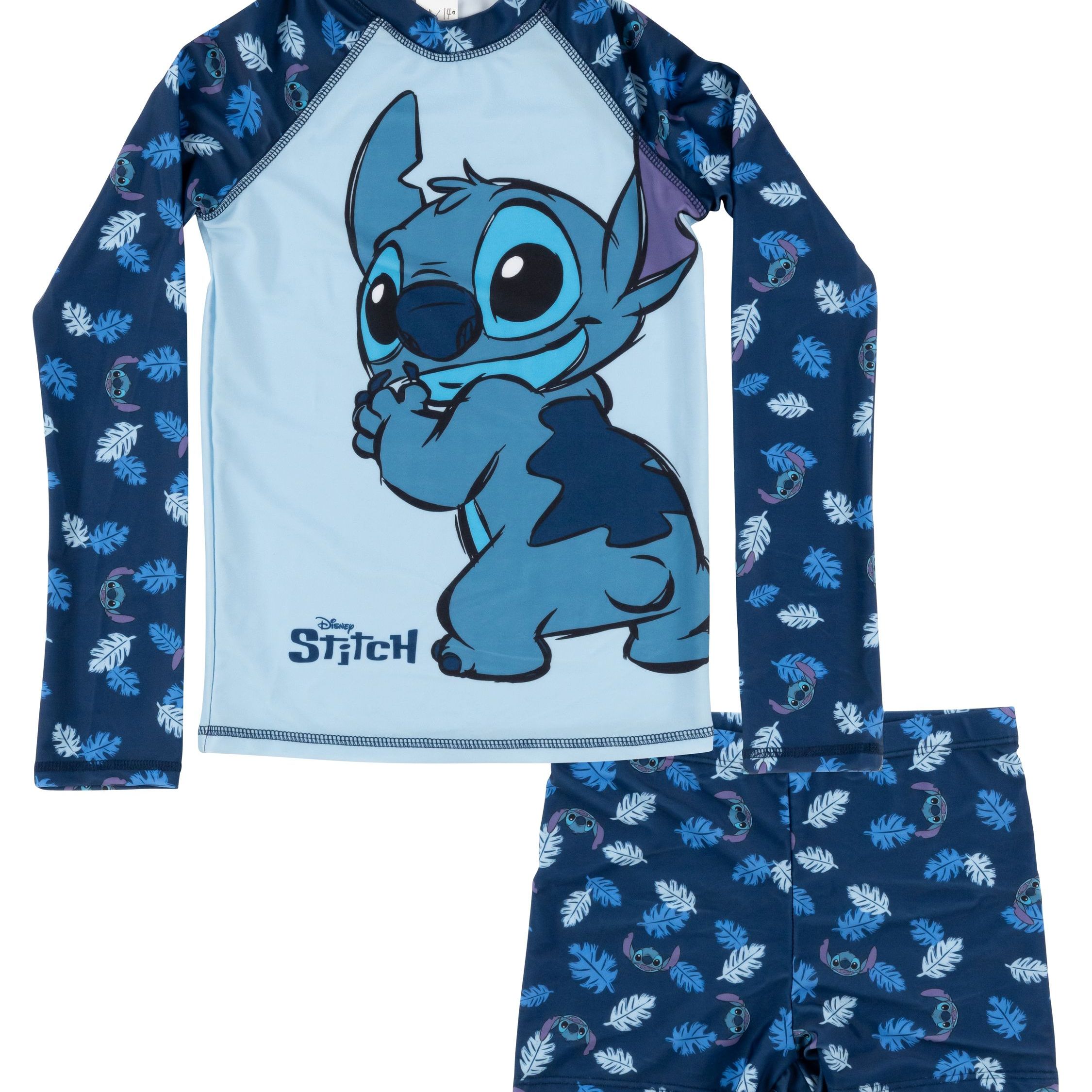 & Swim Set For Girls - Children's Bathing Suit Bath Set Long-sleeved Shirt And Pants Two-piece Blue