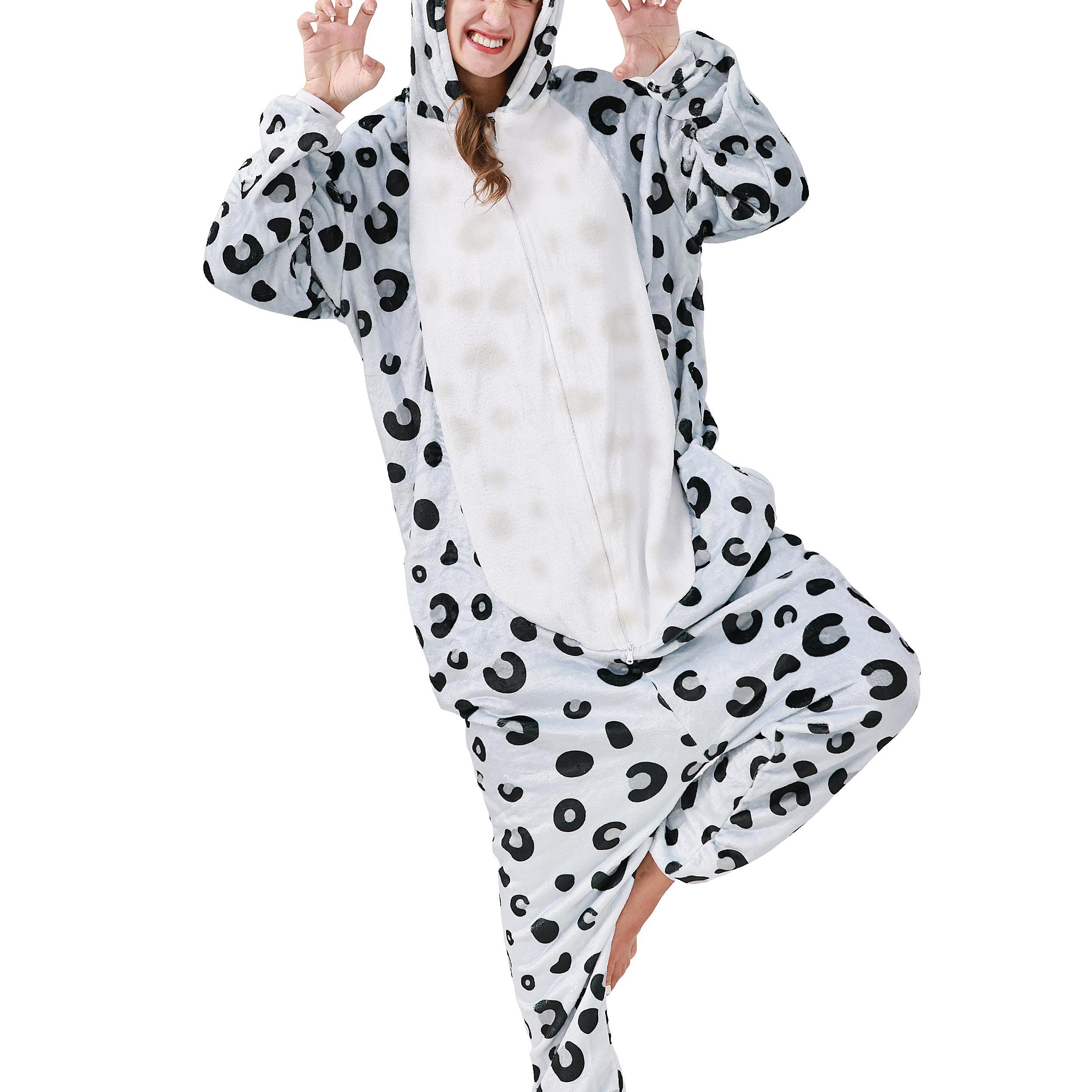 Image of Snow Leopard Leopard Costume For Women, Men, Adults, Carnival, Mardi Gras, Halloween Onesie, Full-body Jumpsuit, , Carnival Costume, Mardi Gras Costume, Animal Costumes, Plush Costumes