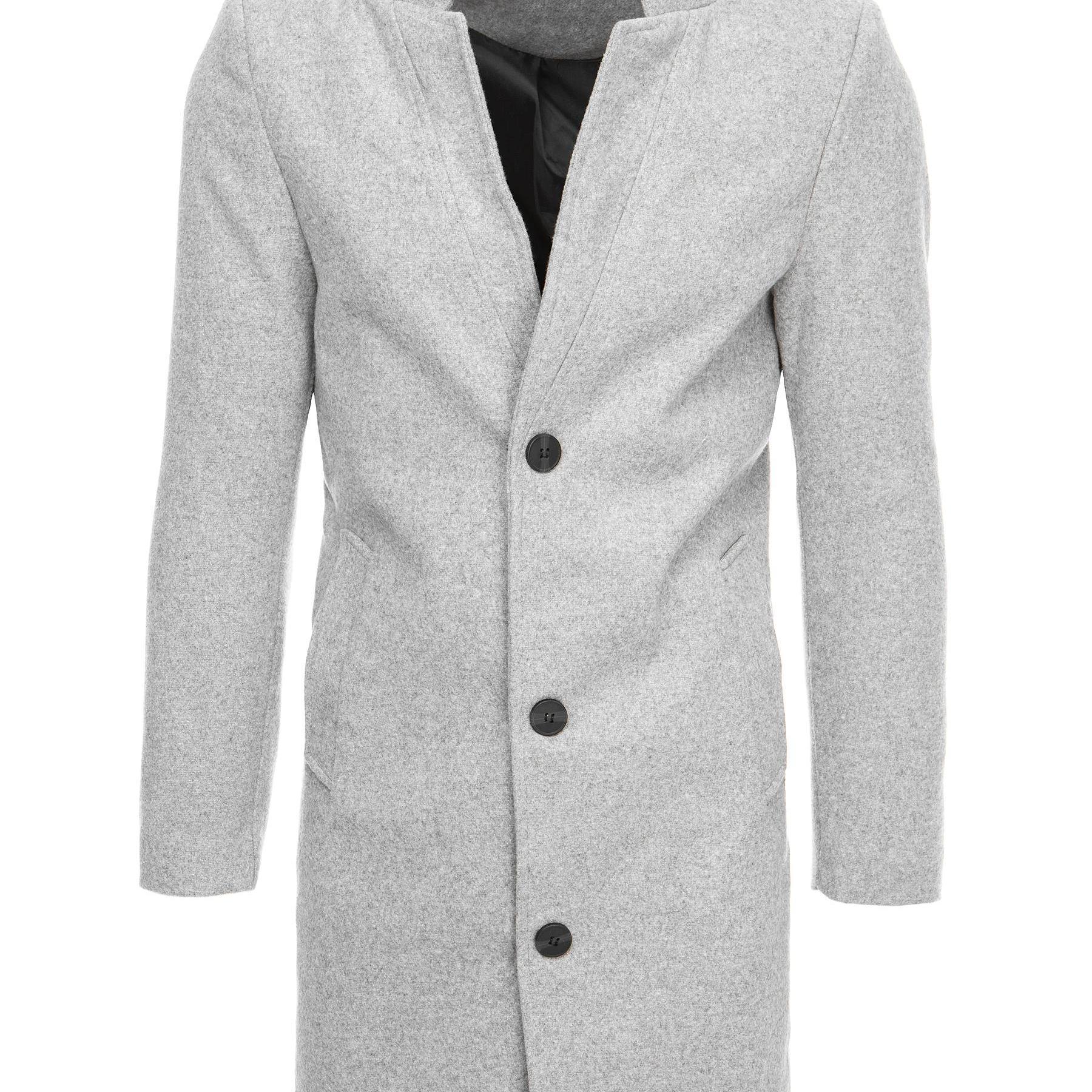 Image of Men'-breastedelegant, With Buttons And Lining, Fashionable Men's Coat For Everyday And Work, Stylish Autumn And Spring Coat With Practical Pockets, Coat In .