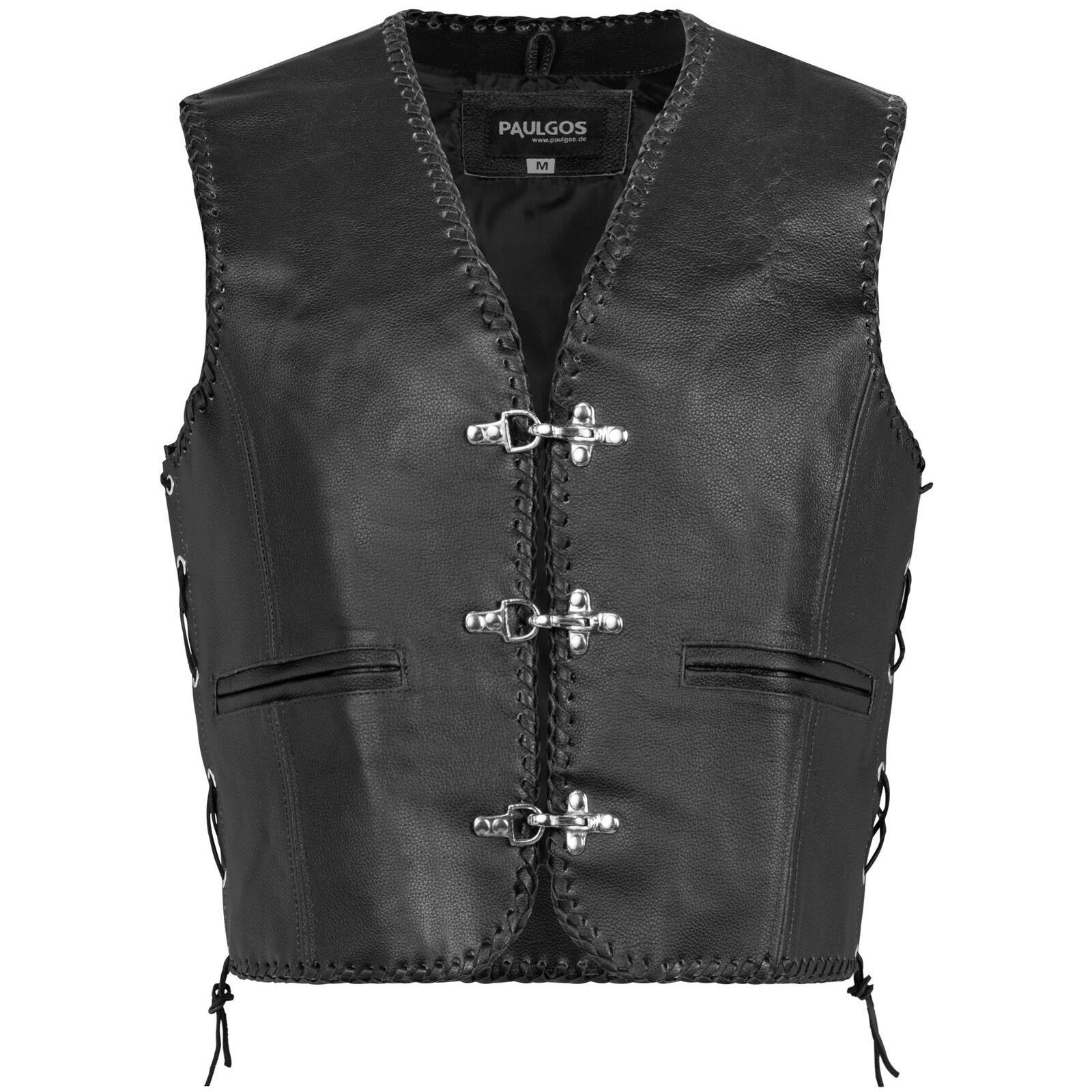 E-shop PAULGOS Lederweste Biker Kutte Clubweste Chopper Weste 100% Echtleder - BW6