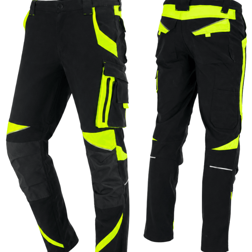 Image of Elastic Men's Trousers With Practical Pockets Casual Work Trousers Cargo Pants Outdoor