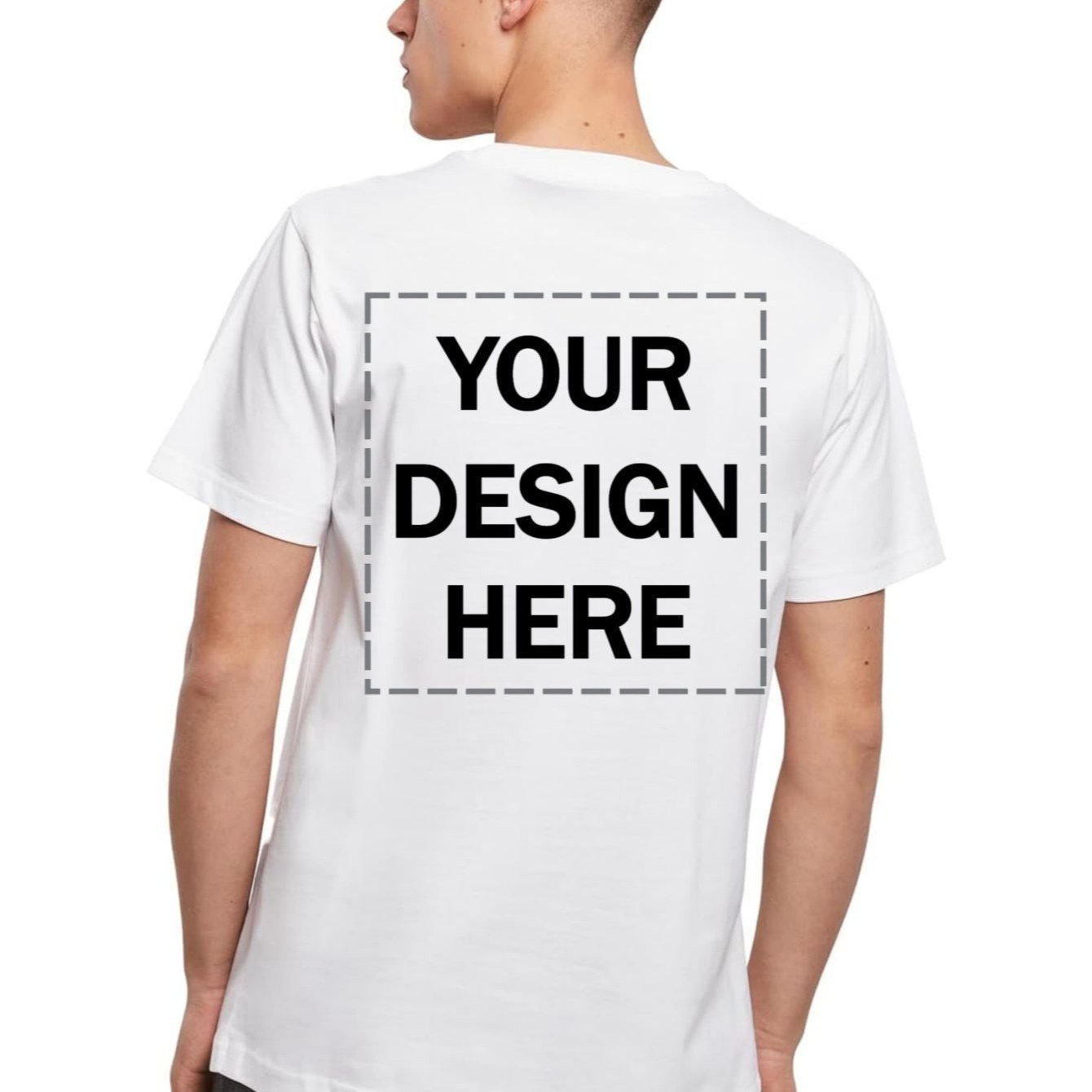 TEMU Custom Graphic Logo T-shirt, Summer Cotton Tee, Fashionable Casual Round Neck Short Sleeve Clothing