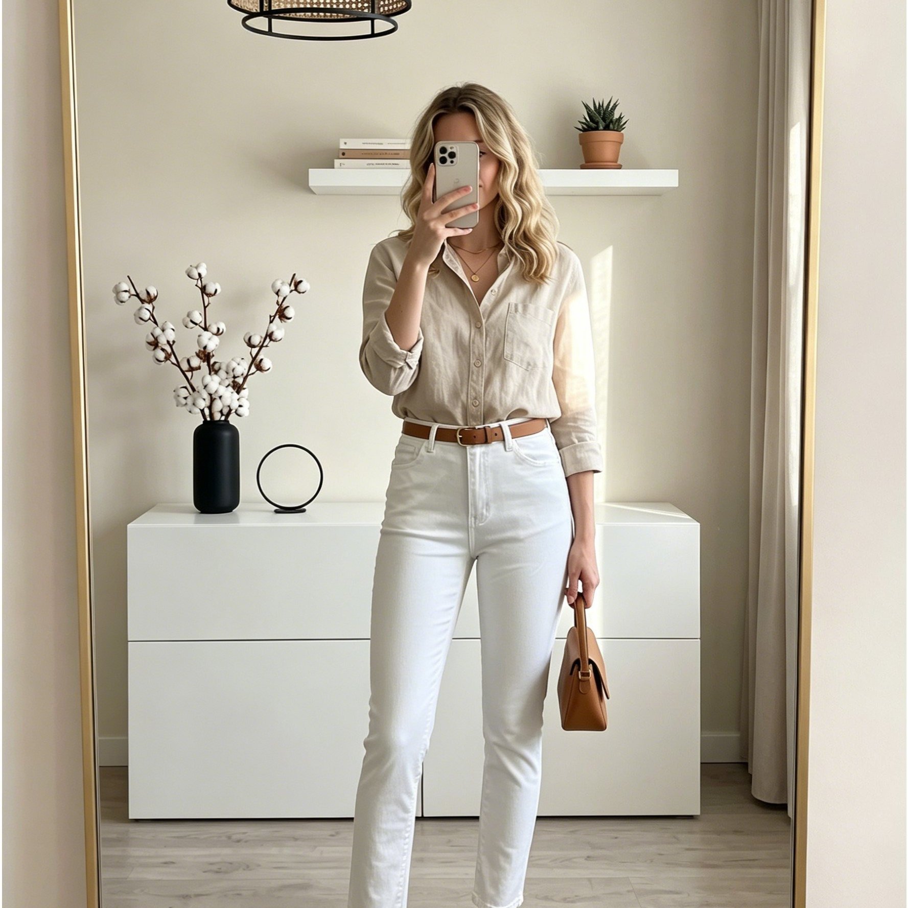 Women's High Waisted Slim Straight Jeans, Classic Solid Color Stretchy Denim Pants, Elegant Style Trousers For Office & Daily Wear