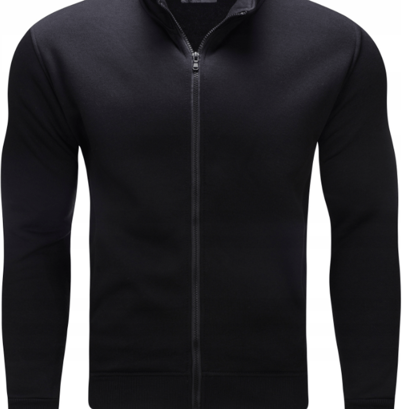TEMU Men's Zip-up Hoodie With A High Collar â Casual And Sporty Style