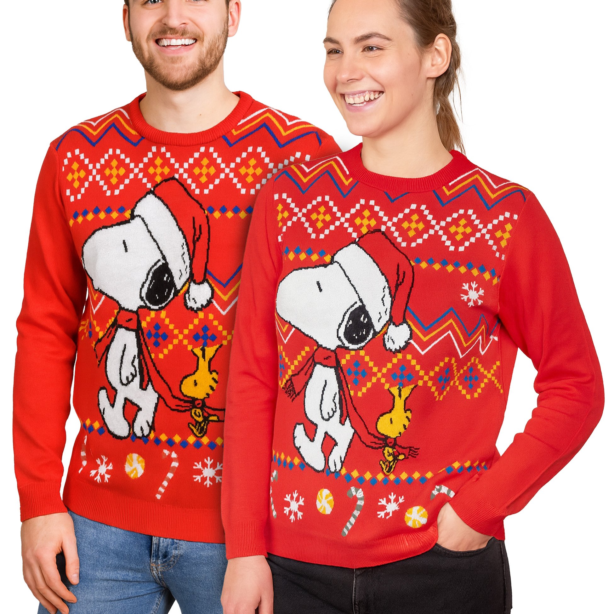 Image of The Winter Pullover For - Winter Knit Pullover Sweatshirt Ugly Sweater Unisex Red