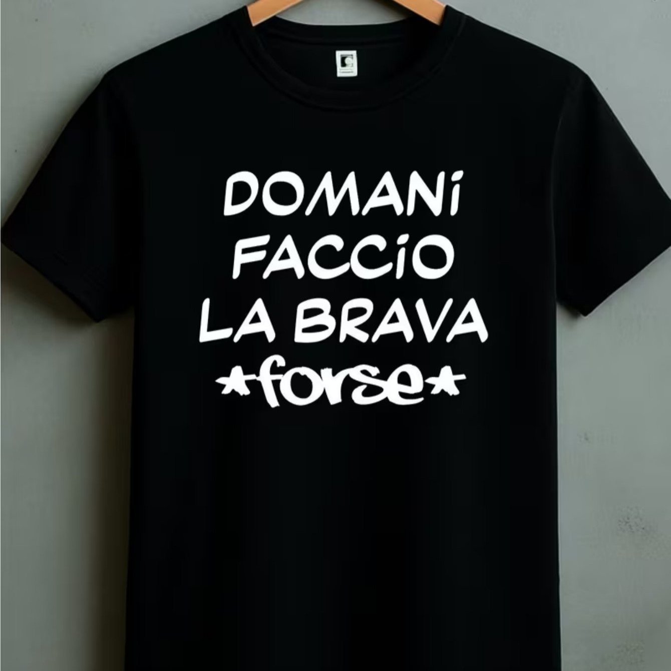 TEMU T-SHIRT CORTA O 100% COTONE UNISEX, CON STAMPA DIVERTENTE, , ... , SCRITTA IN , IDEA REGALO, ADATTA A , ABBIGLIAMENTO CASUAL , , STILE COMICS.