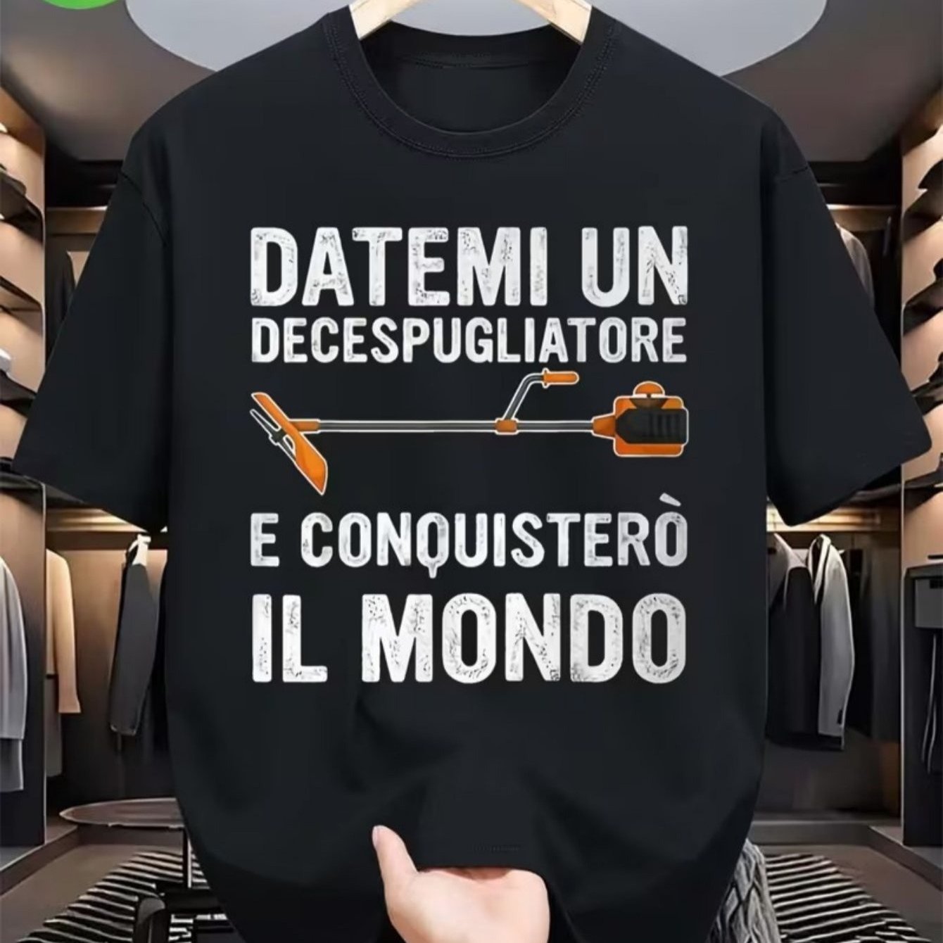 TEMU Maglietta divertente con tosaerba e italiana " chi taglia ", stampa resistente, maniche corte, unisex, per giardinieri e lavoratori outdoor, ,