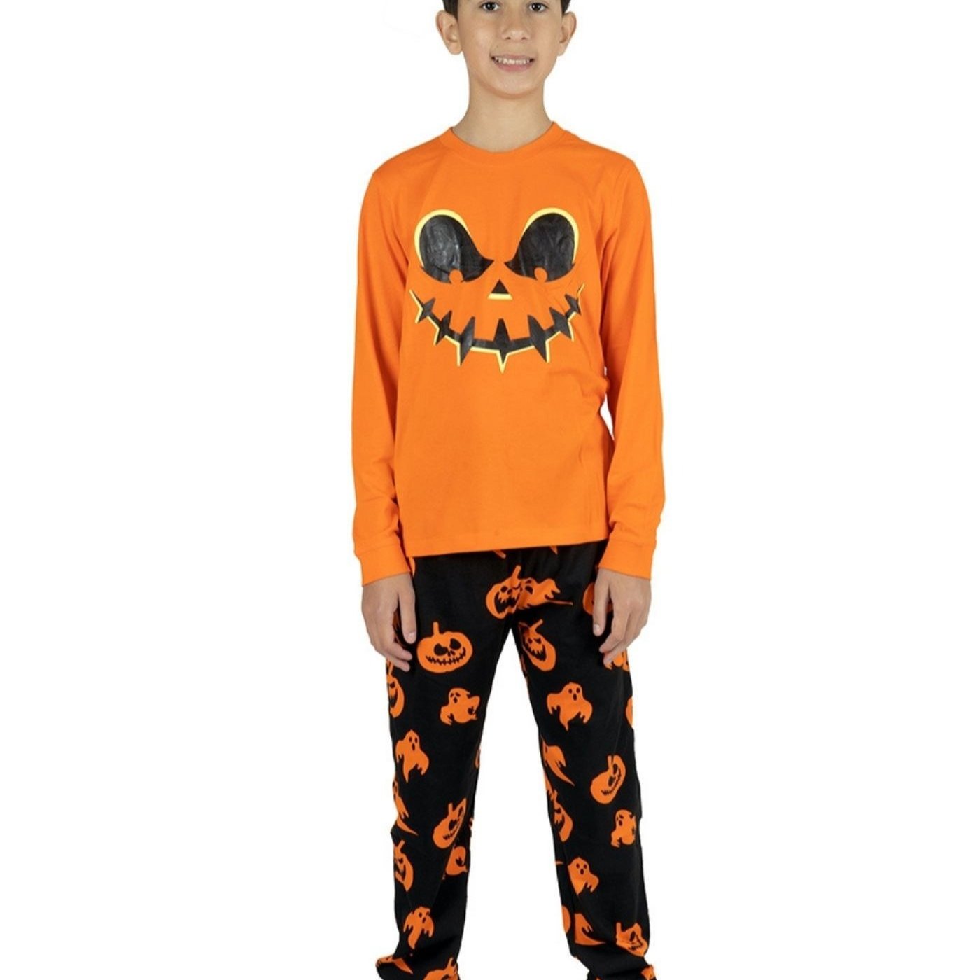 TEMU Kids Pyjamas Set | 2pcs Long Sleeve Cotton Pjs For | Halloween & Christmas Nightwear | Comfortable Sleepwear | Uk Sizes 7-13 Years
