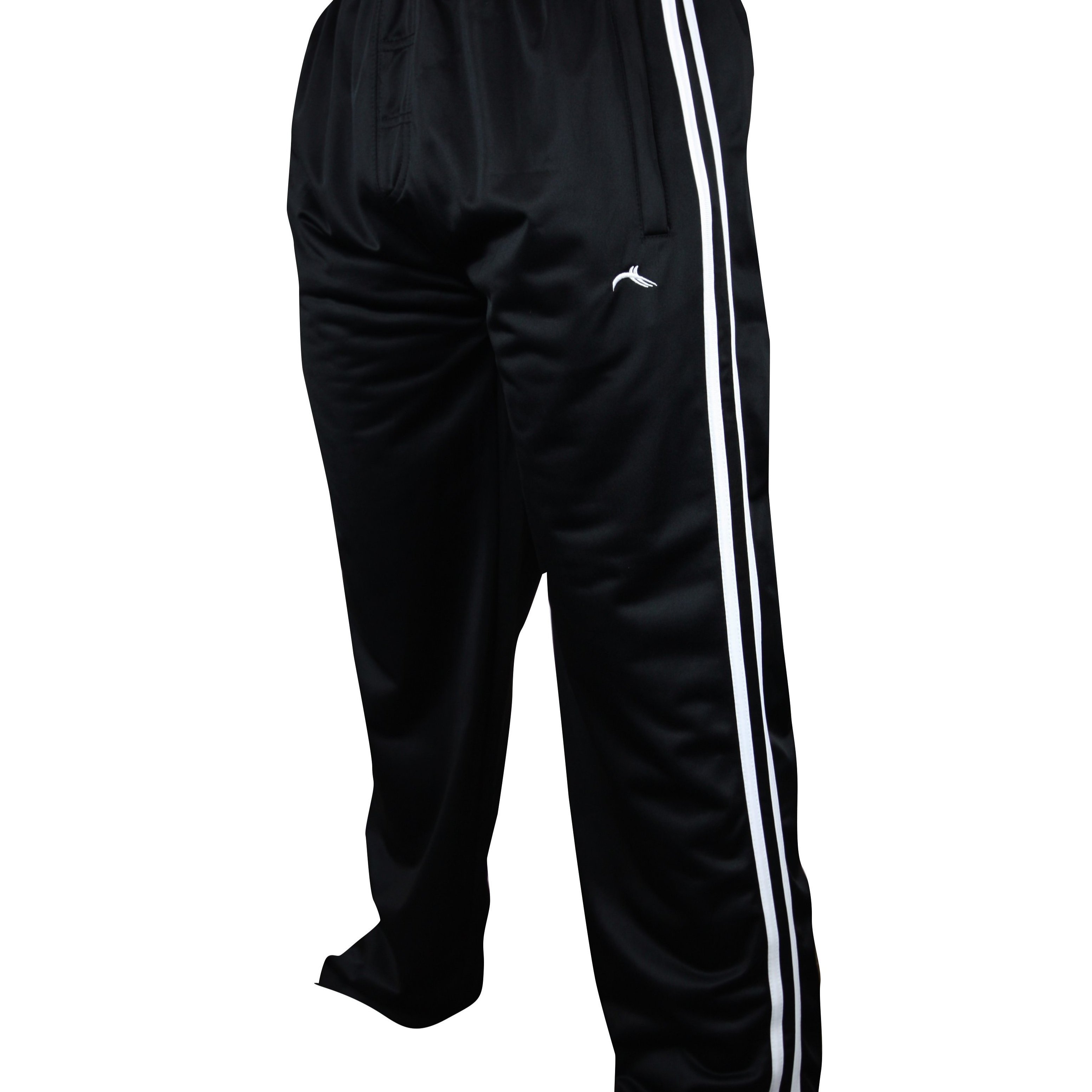 TEMU New Mens Tracksuit Bottoms Joggers Striped Silky Casual Gym Jogging Sweat Pants