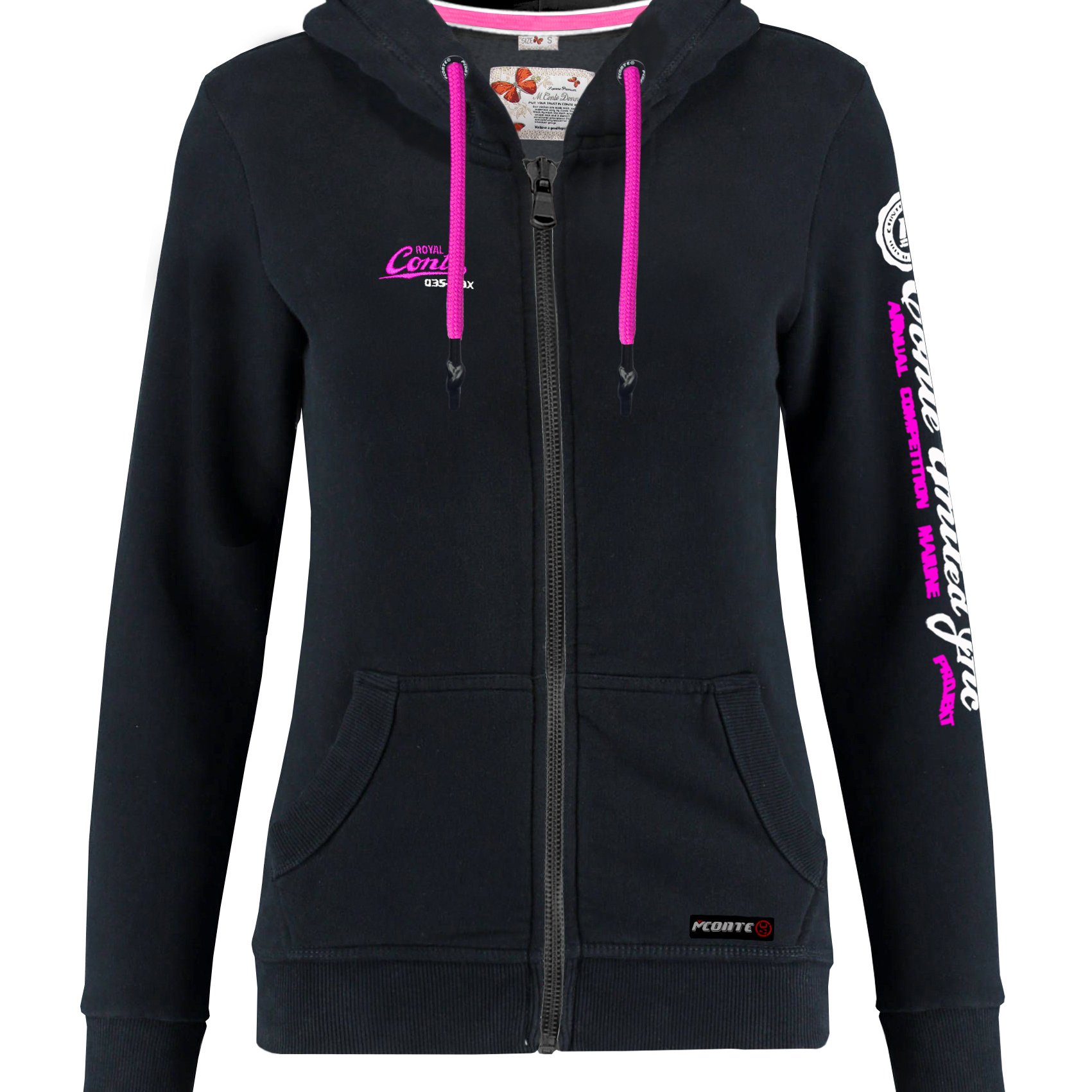 M. Rachel Women's Hoodie Sweater Sweat Shirt Jacket Xl White Black Pink With Hood