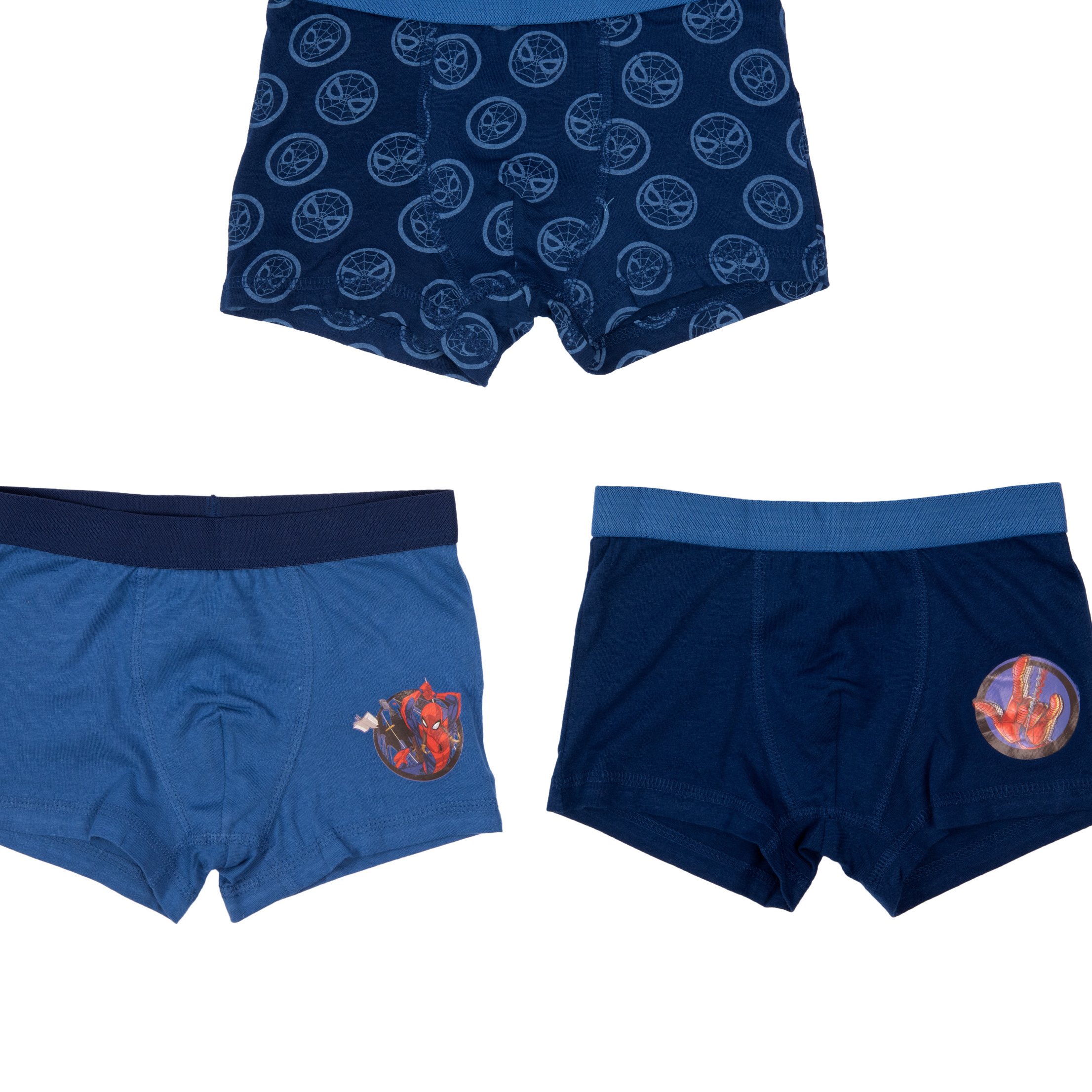Image of Spiderman Boxer Shorts For Boys Underwear Blue (3-pack)