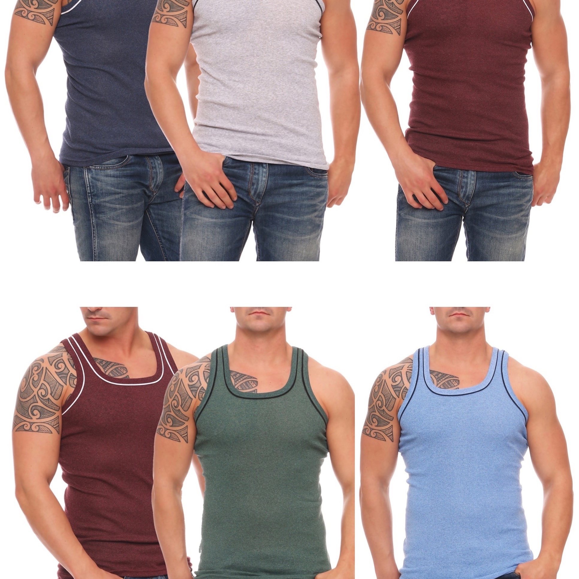6 Men's Undershirts, Sports Tank Tops, Sleeveless, Crew Neck, Breathable, For Training & Leisure & Beach, Crew Neck, Comfortable Shirt, Solid Mottled, Item, Stretchable, Size M, L, Xl, Xxl, Xxxl