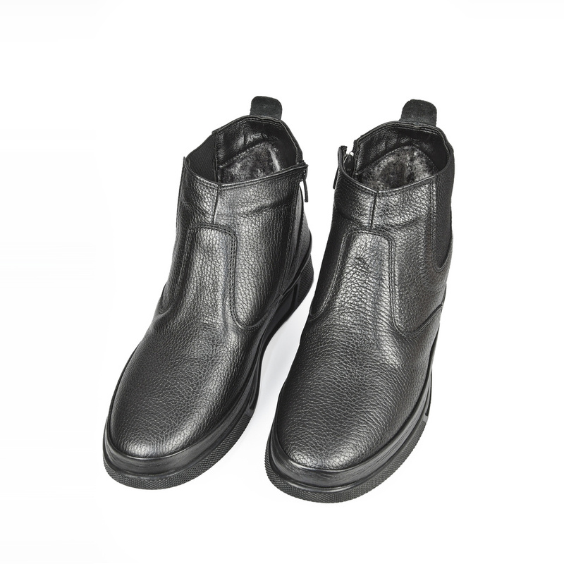 DeepSEA Yanı Fermuarlı Ve Lastikli İçi Kürklü Hakiki Deri Ortopedik Kaymaz Taban Yarım Bot 2509988